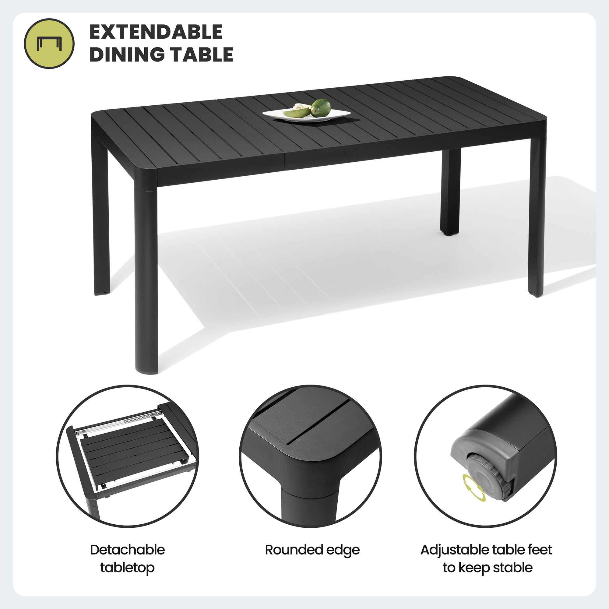 Crestlive Products CL-TB030GRY Patio-Tables - View #5