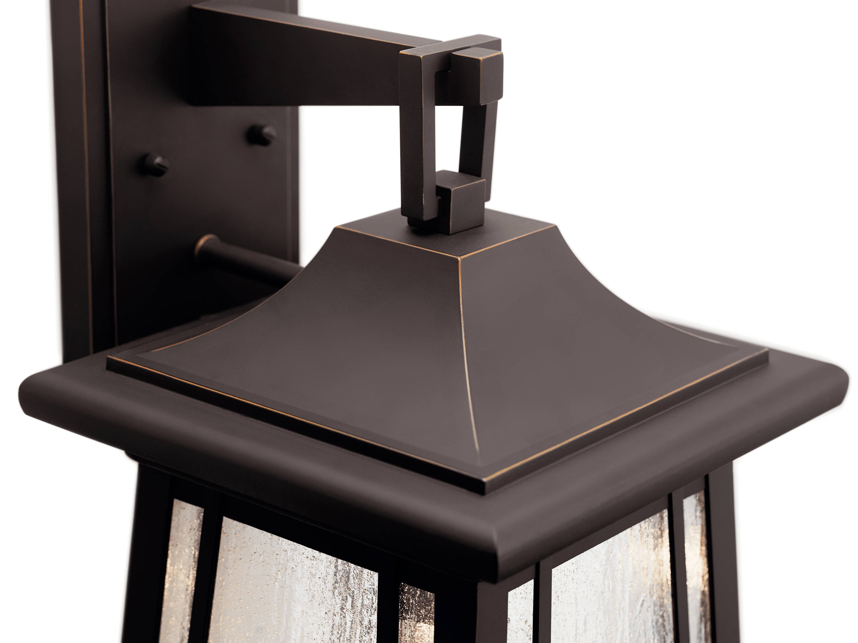 Taden 16.5" Distressed Bronze Outdoor Wall Lantern with Clear Shade