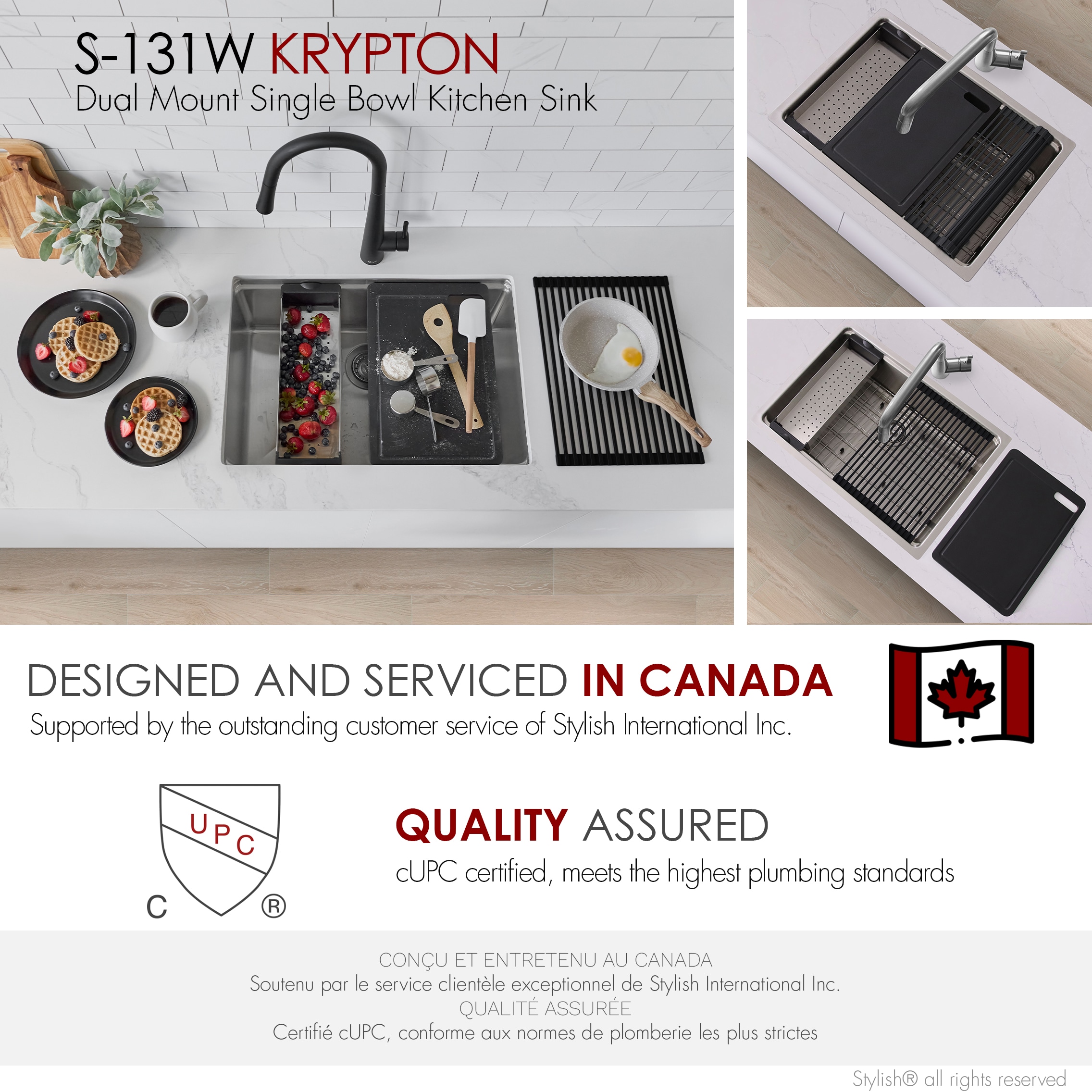 Stylish S-131W Kitchen-Sinks - View #9