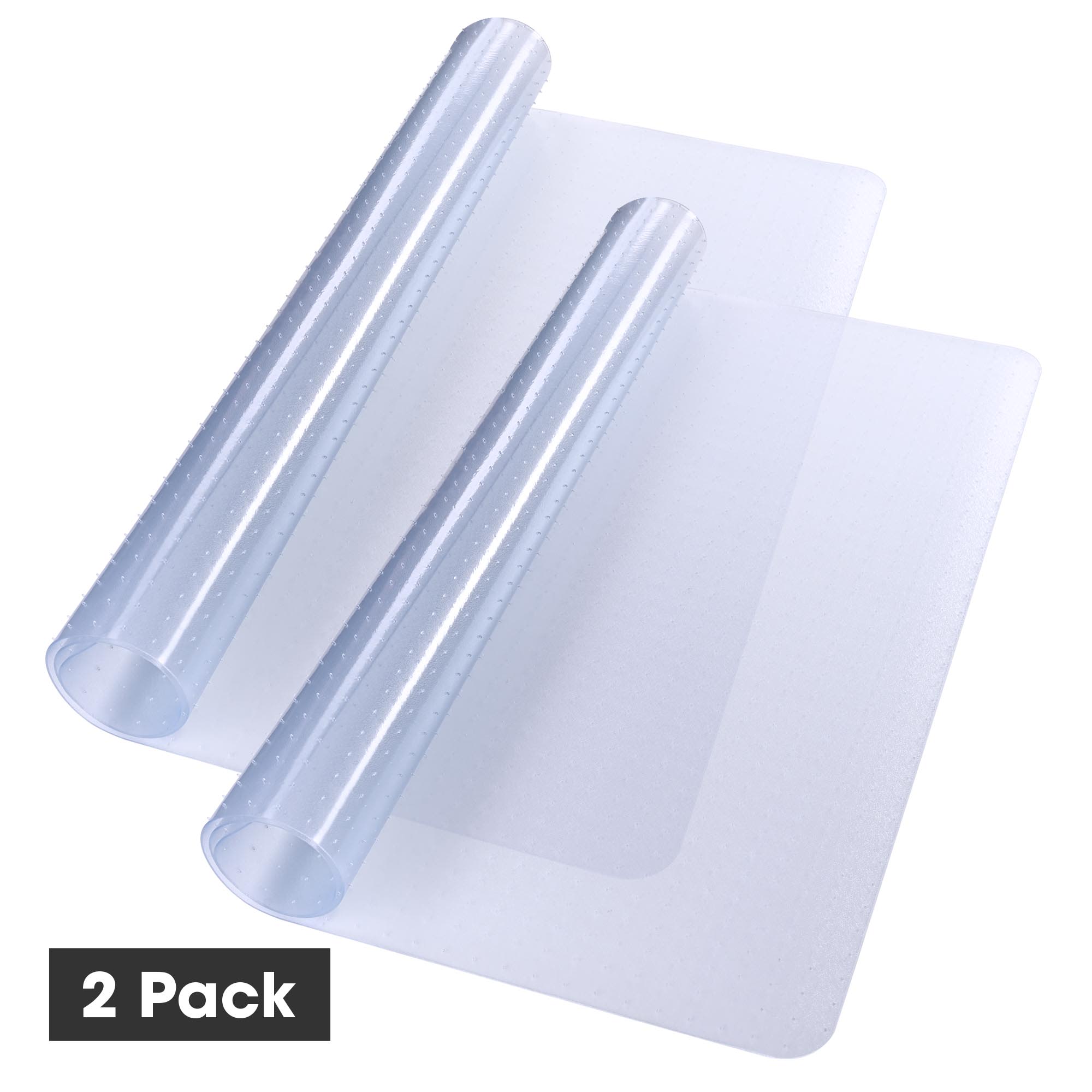 Yescom 06FMT8-4860R-08X2-LO Clear Office Chair Mat for Low Pile Carpet 60x46 Thicken 2.5mm Rectangle 2PCS Plastic Floor Protector Home Studio