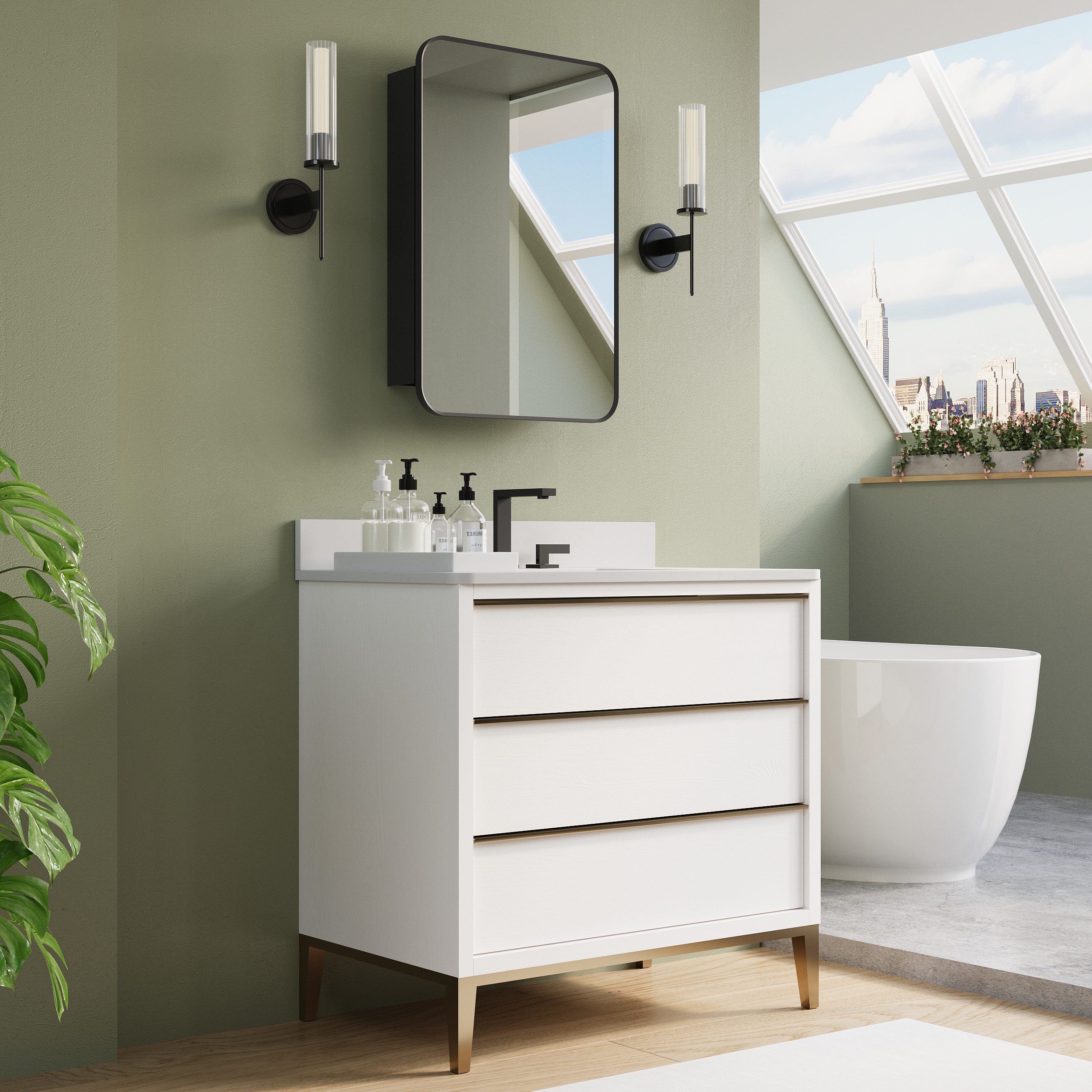 Forclover MCLE-2030MB-LR Bathroom-Medicine-Cabinets - View #10