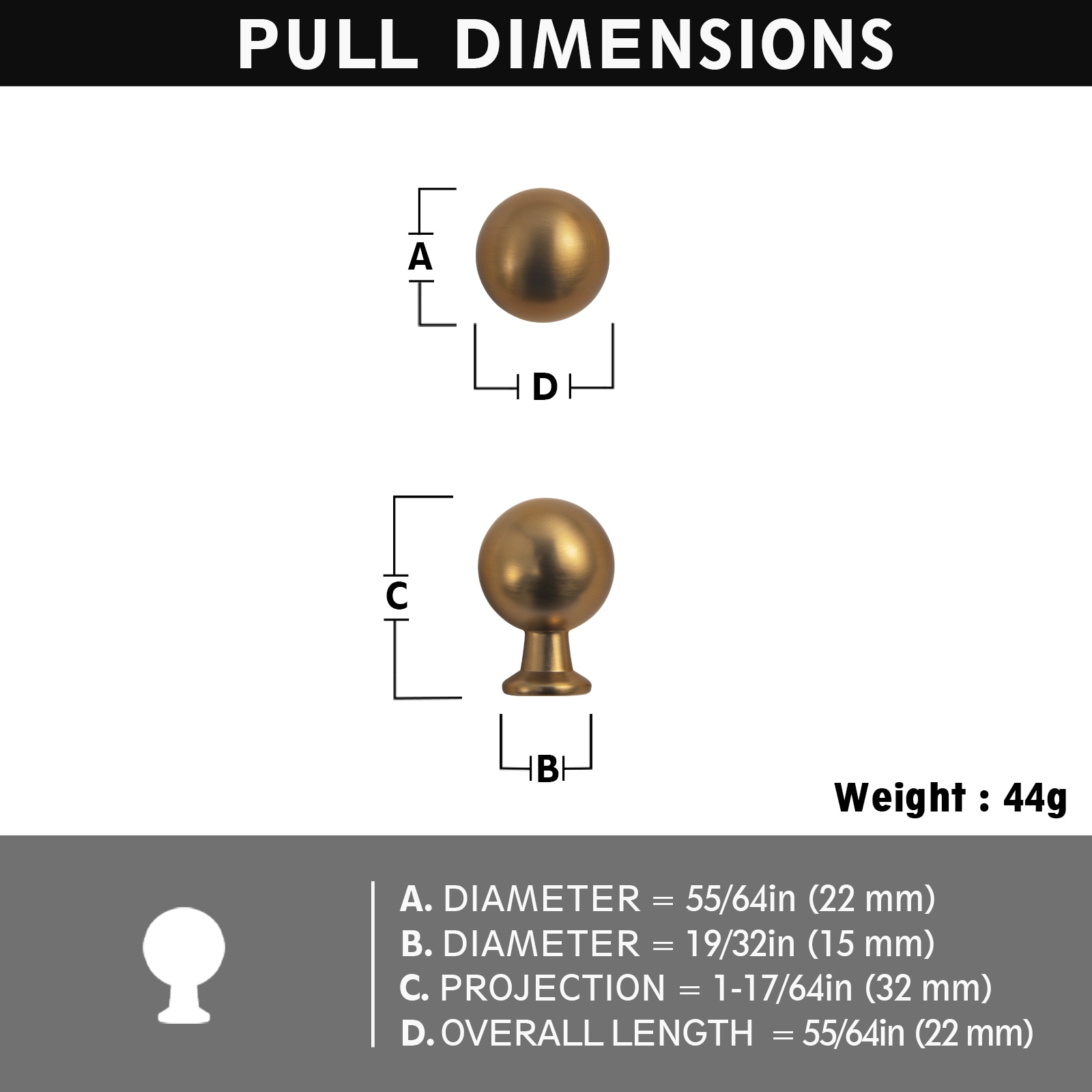 Miaokesen 9569CJ-KNOB Cabinet-Knobs - View #2