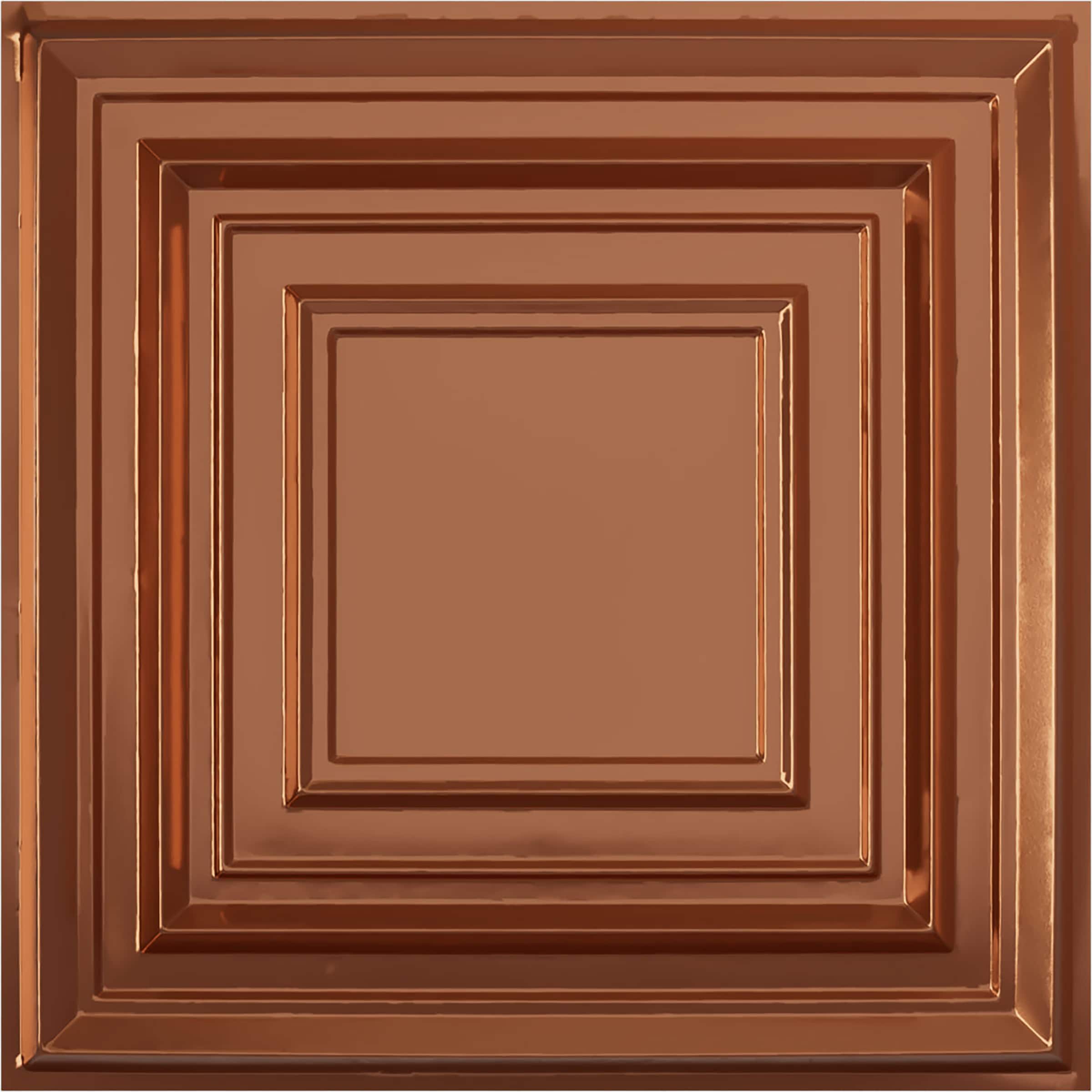 Ekena Millwork WP20X20MXBCO-CASE-12 19-5/8-in x 19-5/8-in Embossed Paintable/Stainable Copper PVC Wall Panel ( 12 -Pack, Covers 32.04-sq ft )