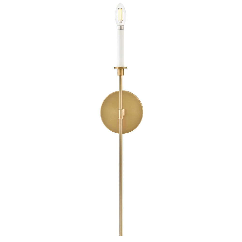 Lacquered Brass and Warm White Dimmable Candle Sconce