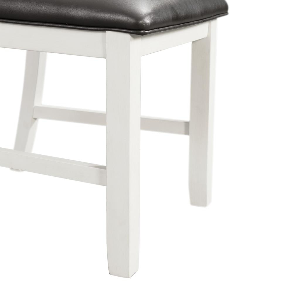 Tuttle Brown and White Drop Leaf Dining Set with Ladder Back Chairs