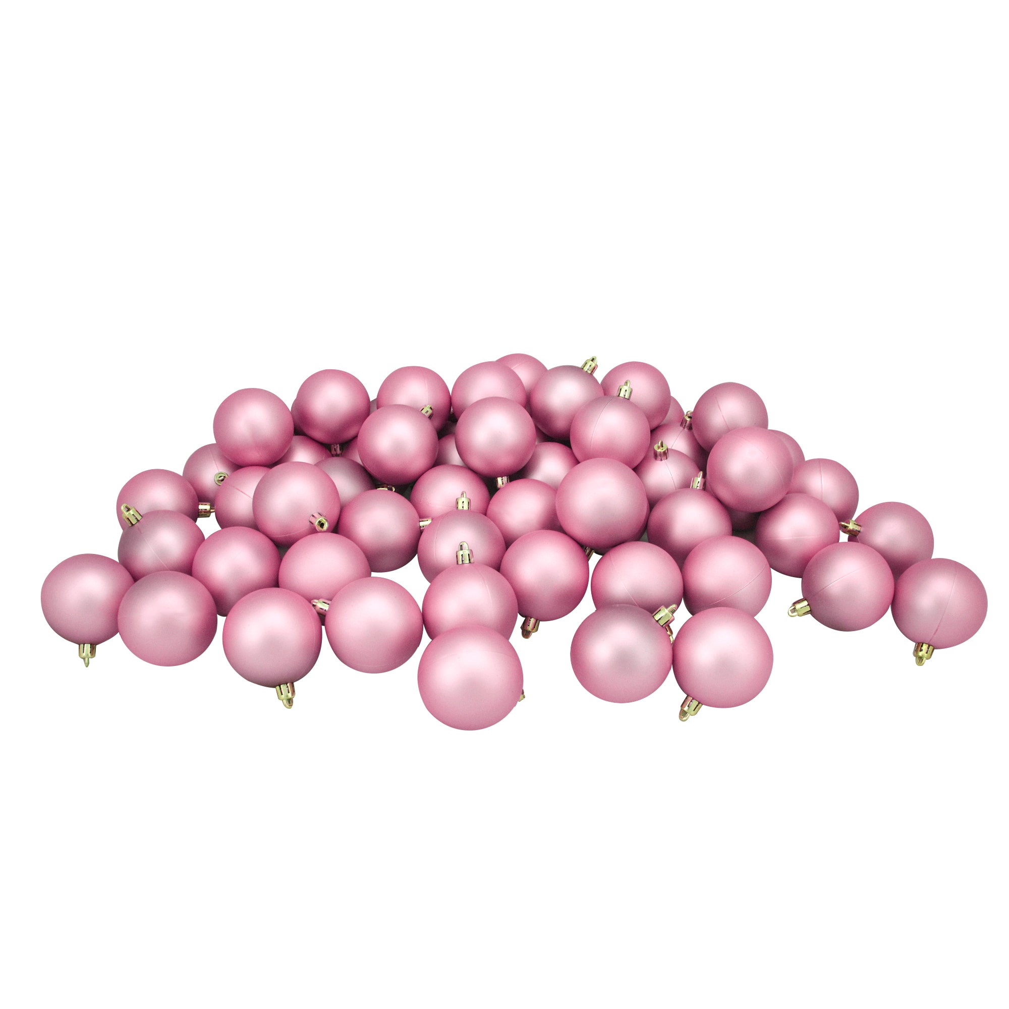 Northlight 31754347 60 -Pack Pink Ball Standard Indoor Ornament set Shatterproof