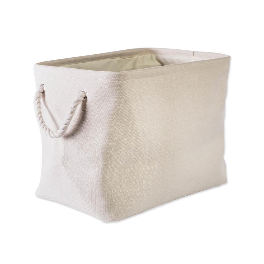 DII CAMZ37065 10-in W x 12-in H x 16-in D Cream Polyester Collapsible Bin