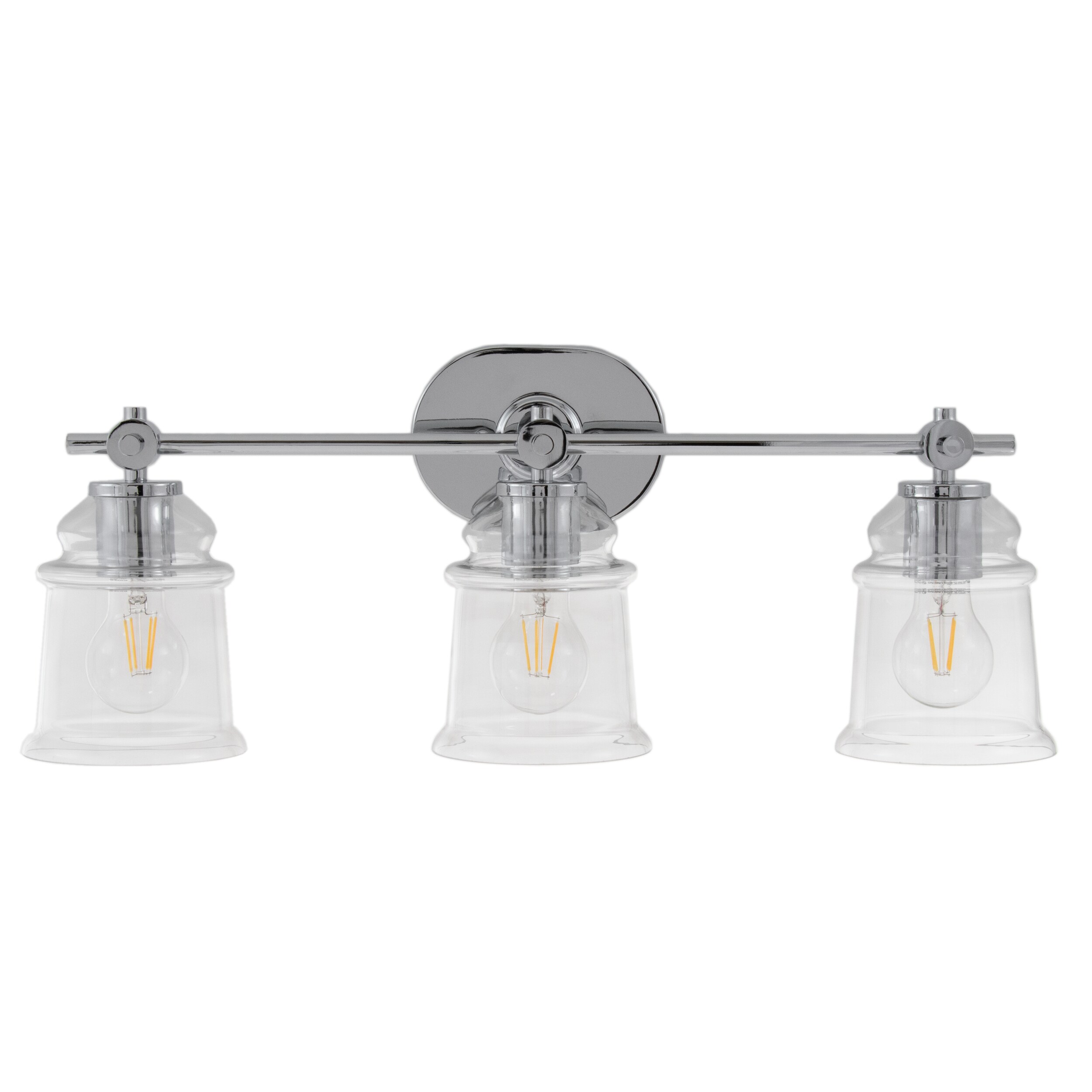 allen + roth Winsbrell 3-Light Chrome Traditional Vanity Light in the ...