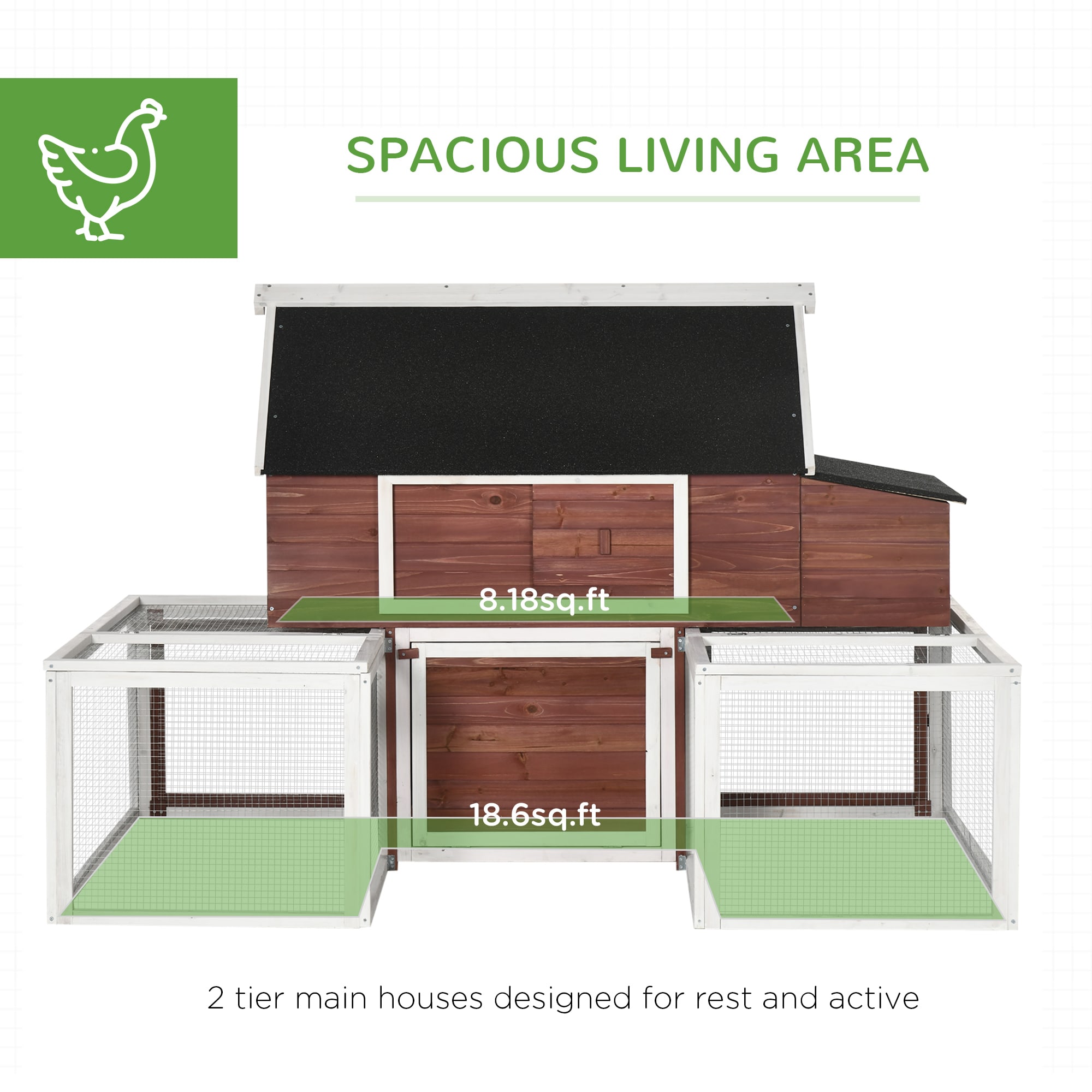 PawHut X-D51-091 Chicken-Coops-Rabbit-Hutches - View #9