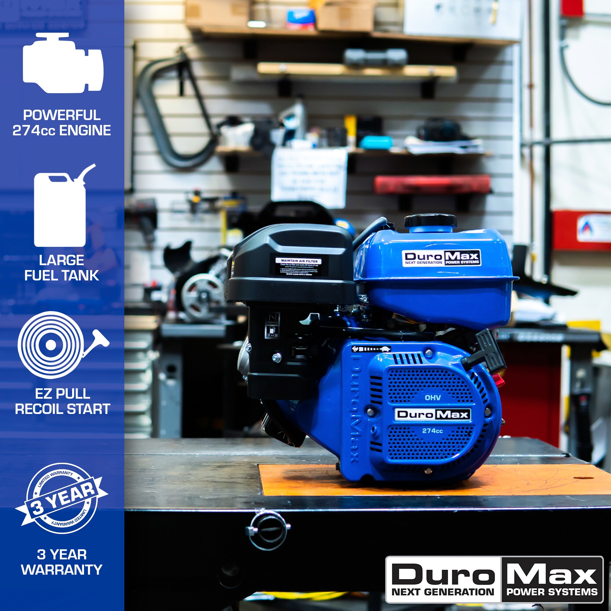 DuroMax 274cc 274-cc 1-HP Replacement Engine for Multi-purpose XP9HP Sansujyuku sansujyuku.com