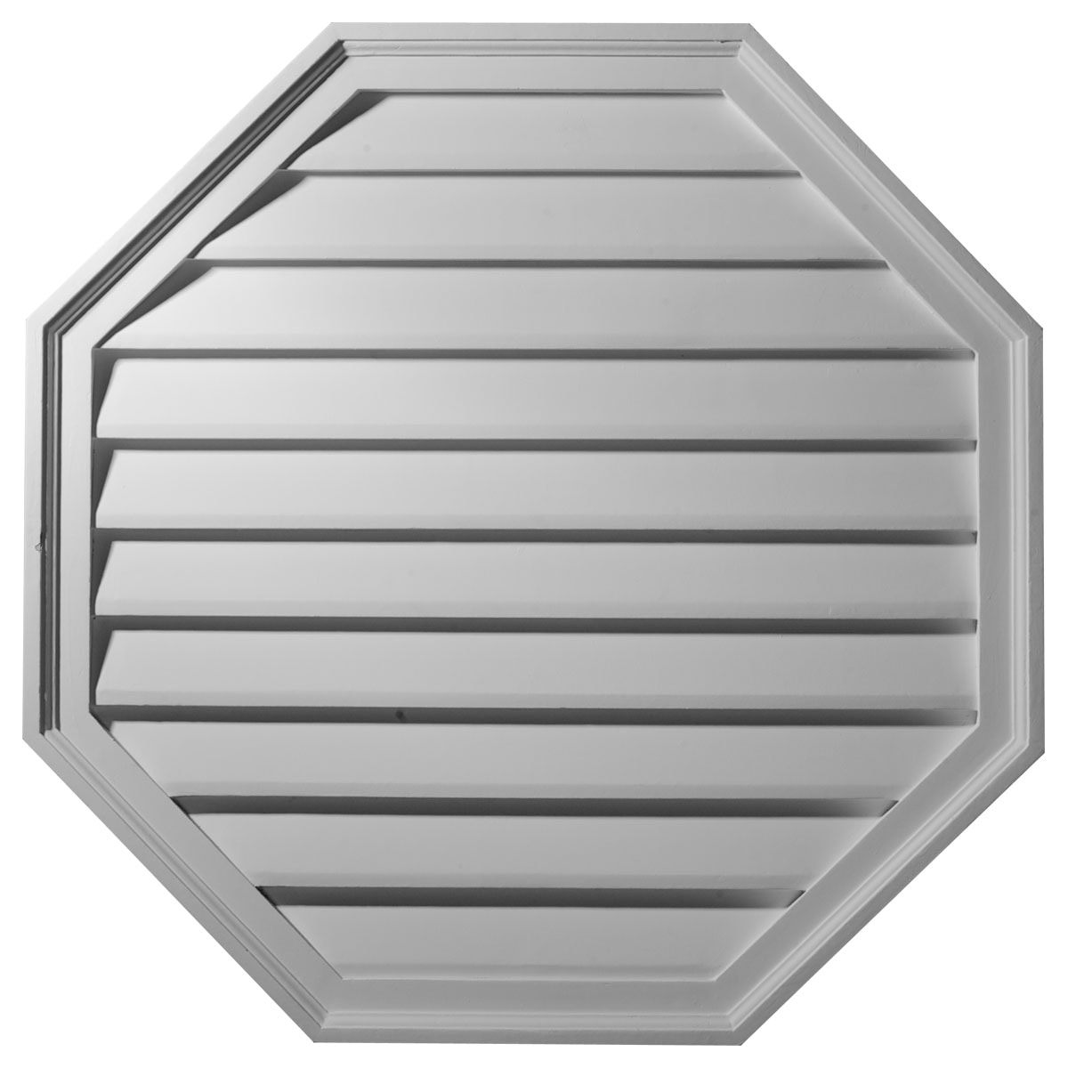 Ekena Millwork GVOC30X30D 28-Inches x 28-Inches White Octagon Urethane Gable Louver Vent
