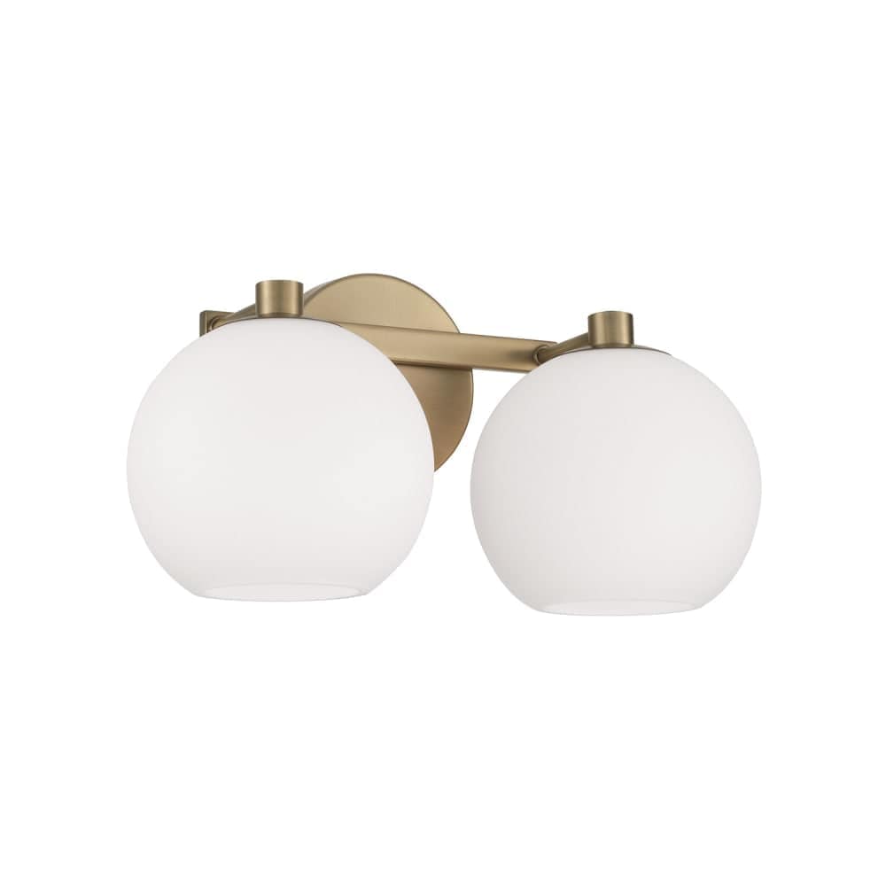 Capital Lighting  152121548 Ansley 2 Light 15 Inch Wide Vanity Light with Soft White Glass Shades