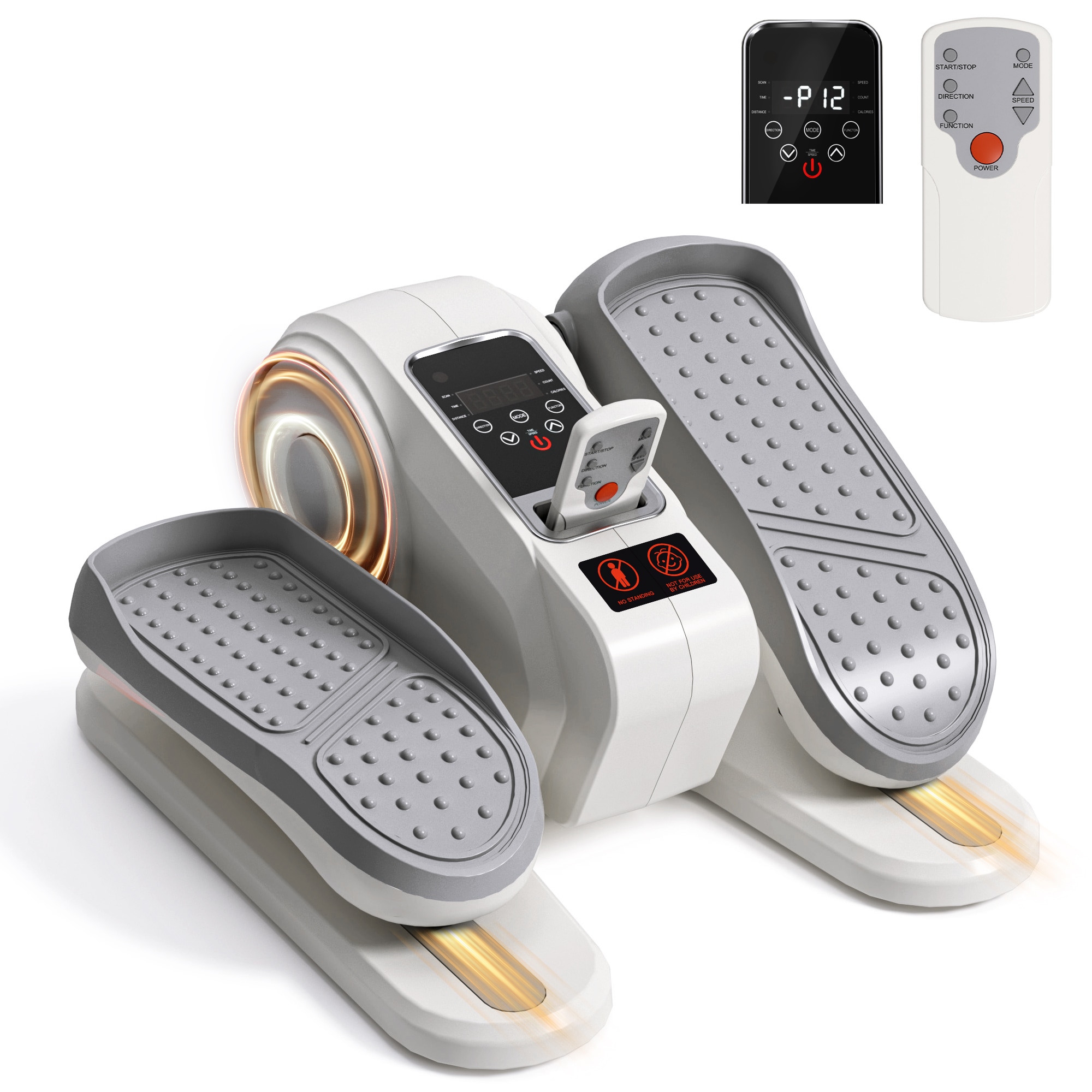 Tatayosi YXJ-Under Desk Elliptical Machine 12 Speeds Remote Control Bidirectional Pedals Silent Seated Exerciser for Seniors and Rehabilitation