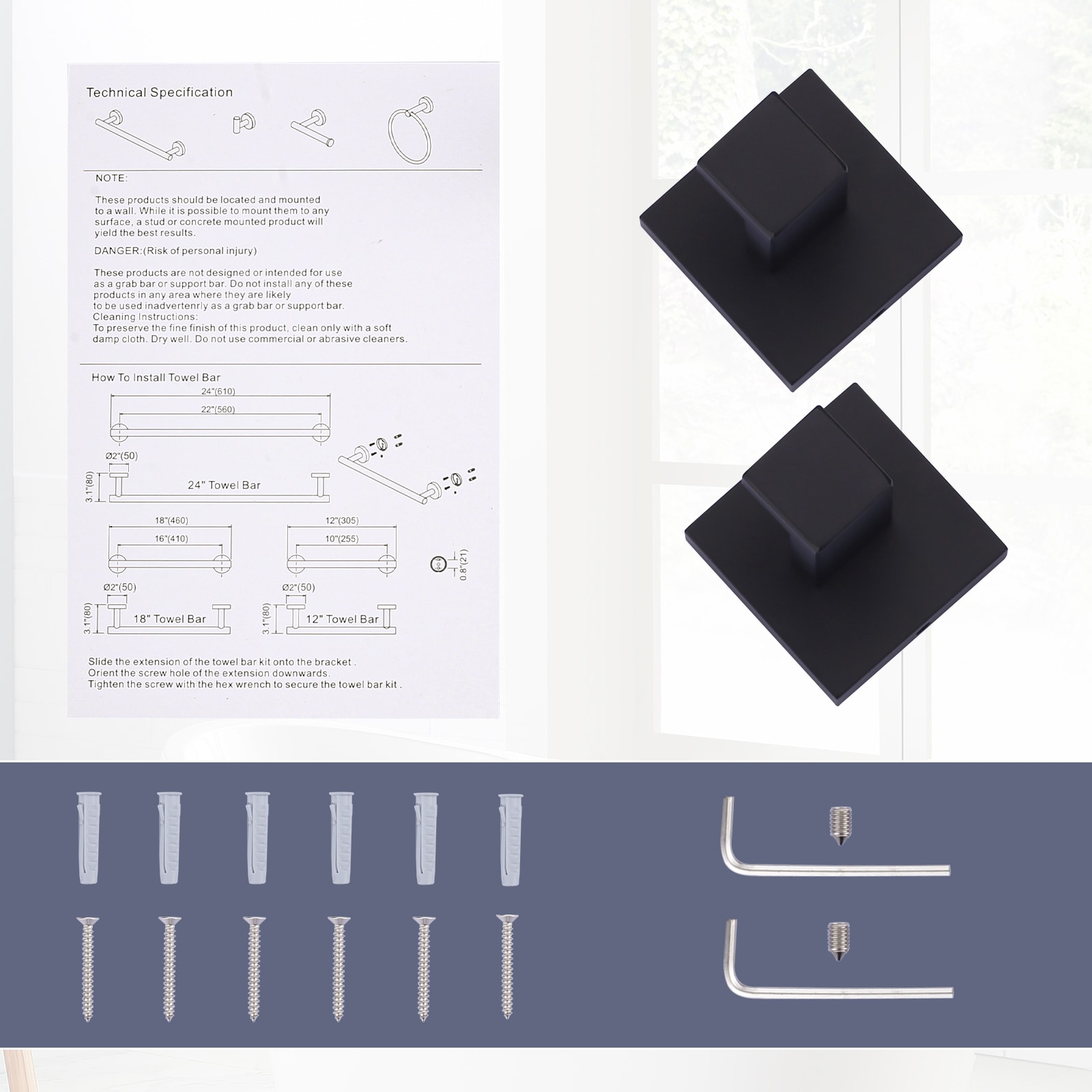 WOWOW 4060101BX2-LW Robe-Hooks - View #3