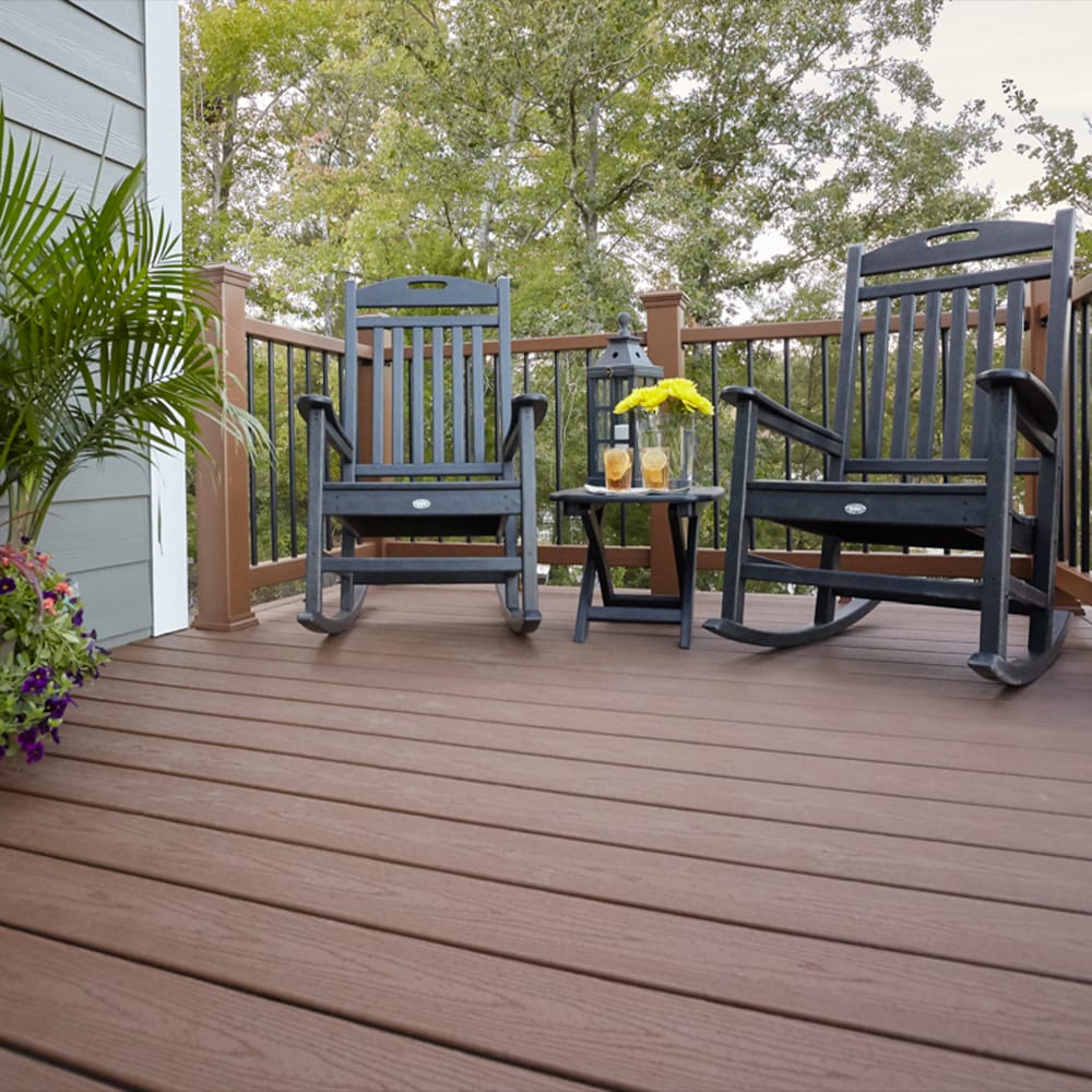 Trex Enhance Basics 16 Ft Saddle Grooved Composite Deck Board In The Composite Deck Boards 1763