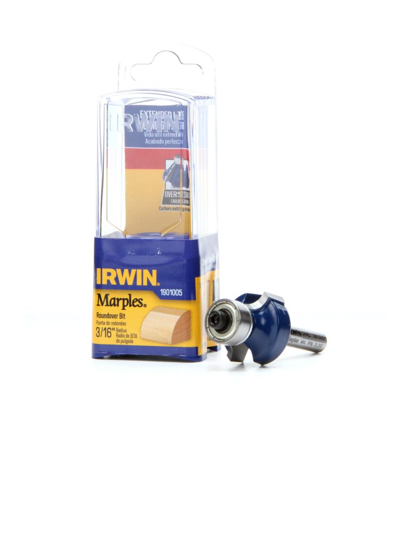IRWIN 3/16-in Carbide-Tipped Roundover Router Bit in the Edge 
