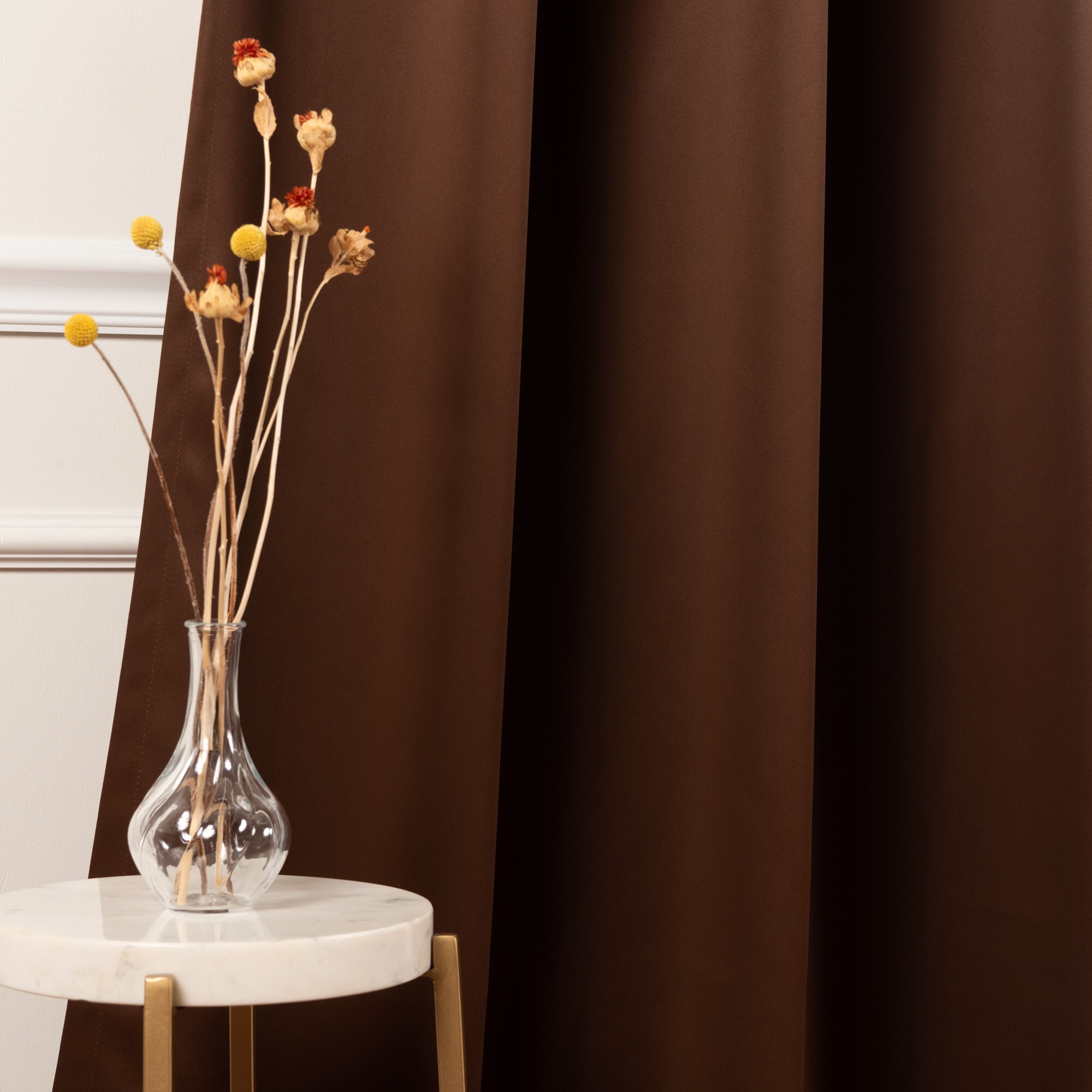 Best Home Fashion SOLID-132-CHOCOLATE curtains - View #6