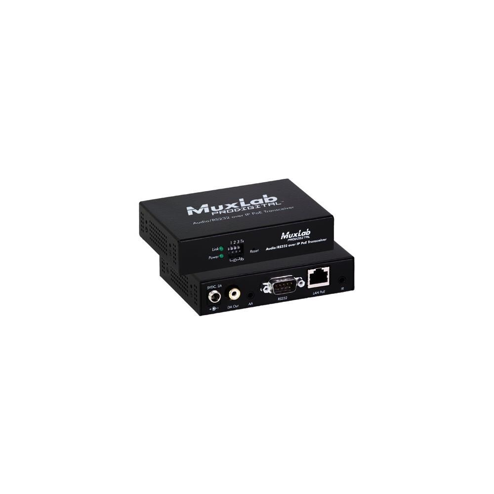  TCNCD343991 MuxLab MUX-500755 Audio- RS232 over IP PoE Transceiver