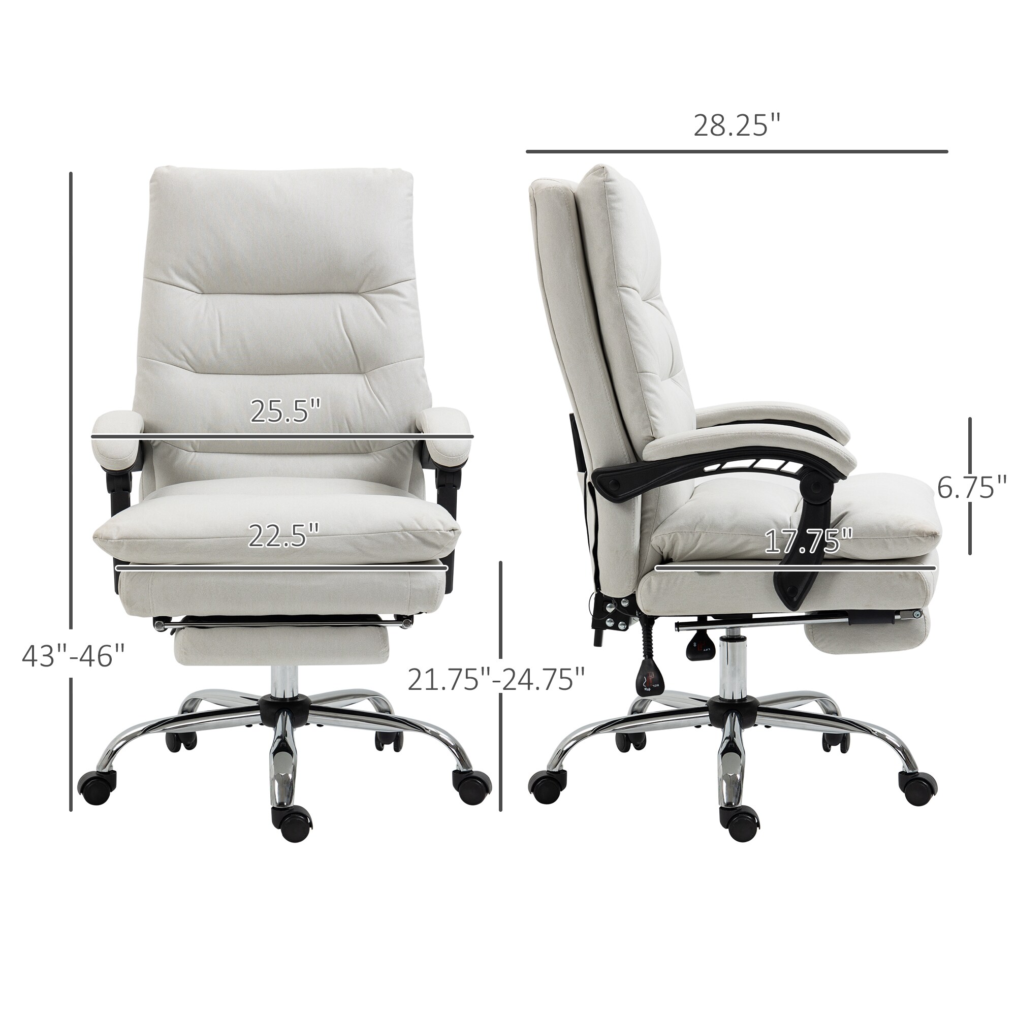 Vinsetto 921-674V80CW Office-Chairs - View #3