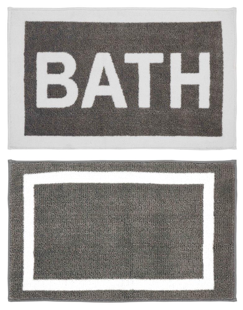 Origin 21 21-in x 34-in Black White Polyester Bath Mat in the Bathroom Rugs  & Mats department at