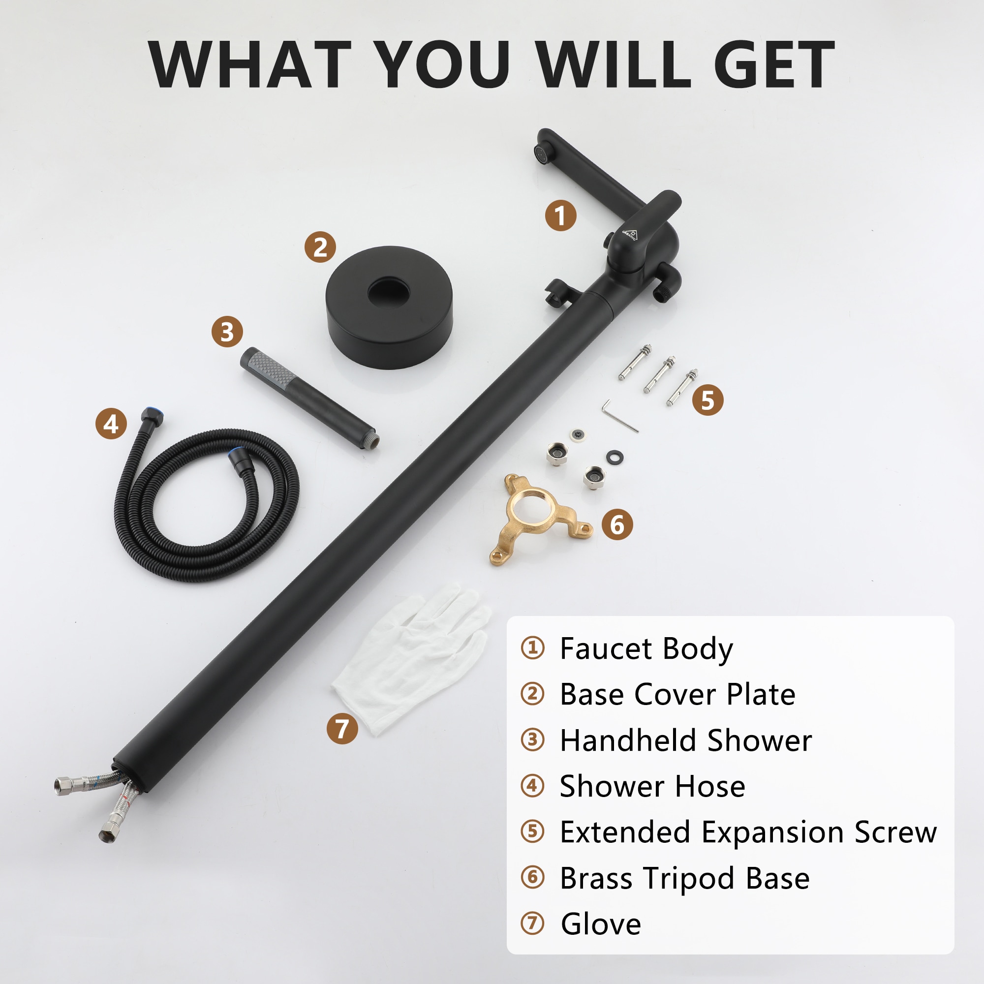 CASAINC TC08-MB Roman-Tub-Faucets - View #10