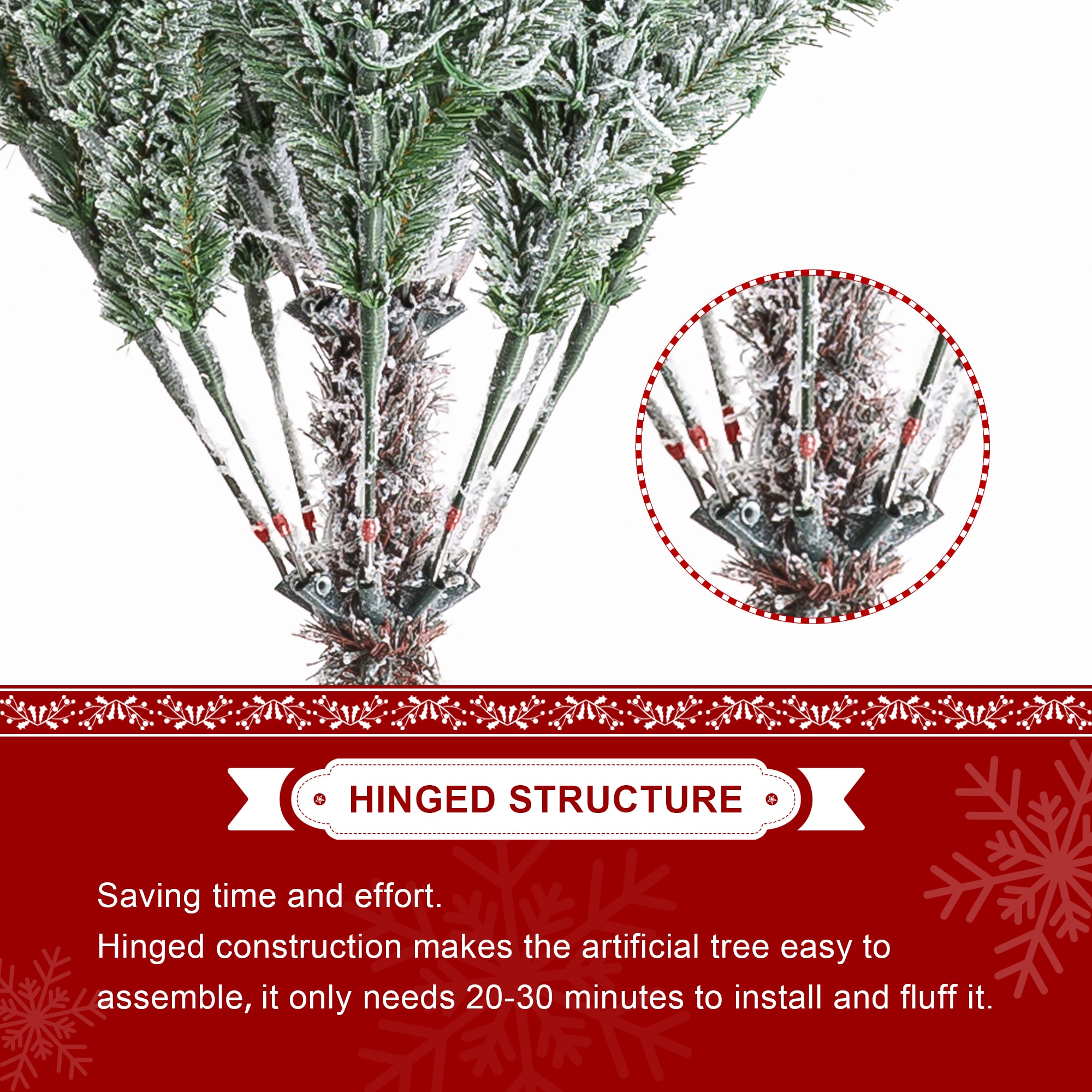 Glitzhome 2014600139 Artificial-Christmas-Trees - View #8