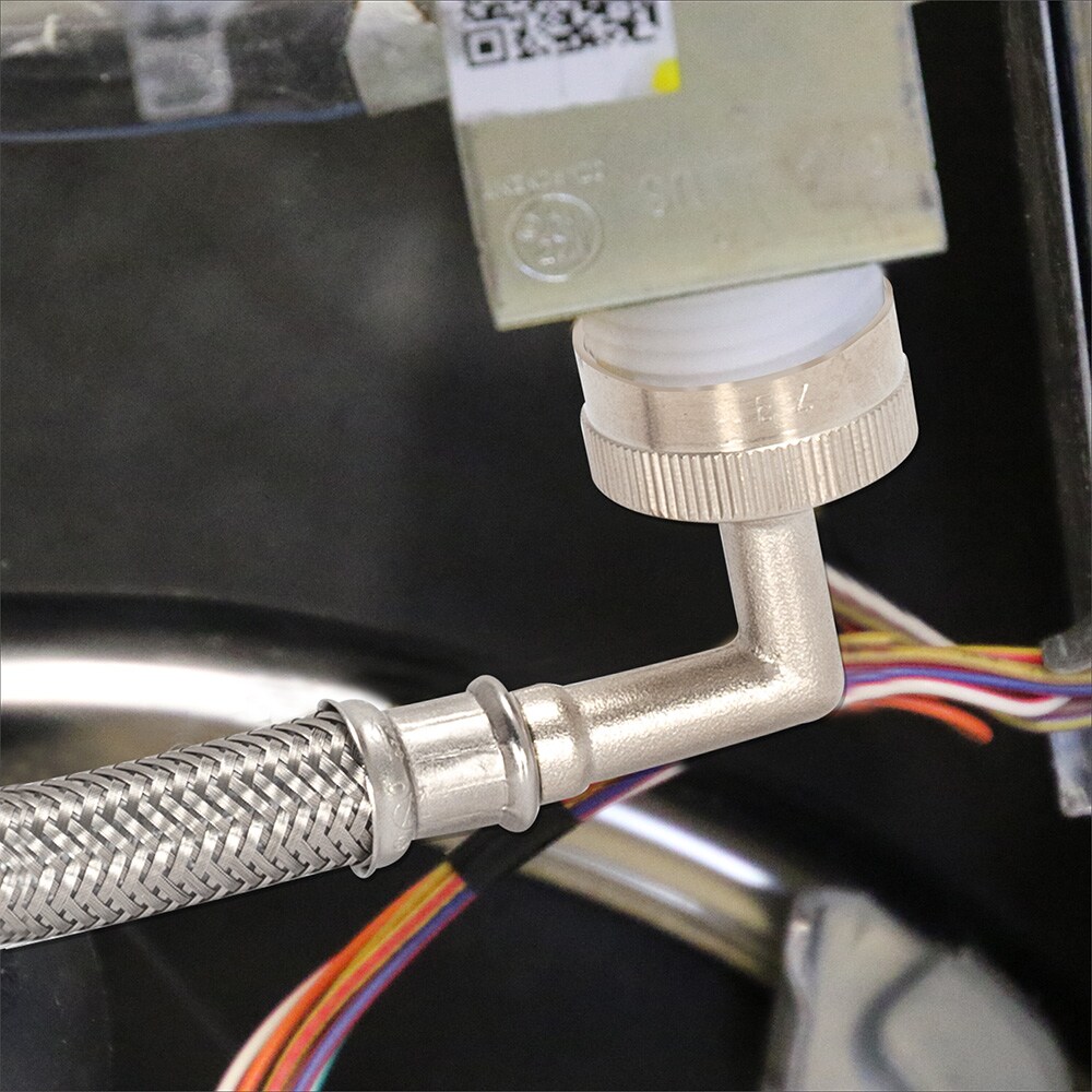 EASTMAN 8-ft 3/8-in Compression Inlet x 3/4-in Hose Thread Outlet Braided Stainless Steel Dishwasher Connector
