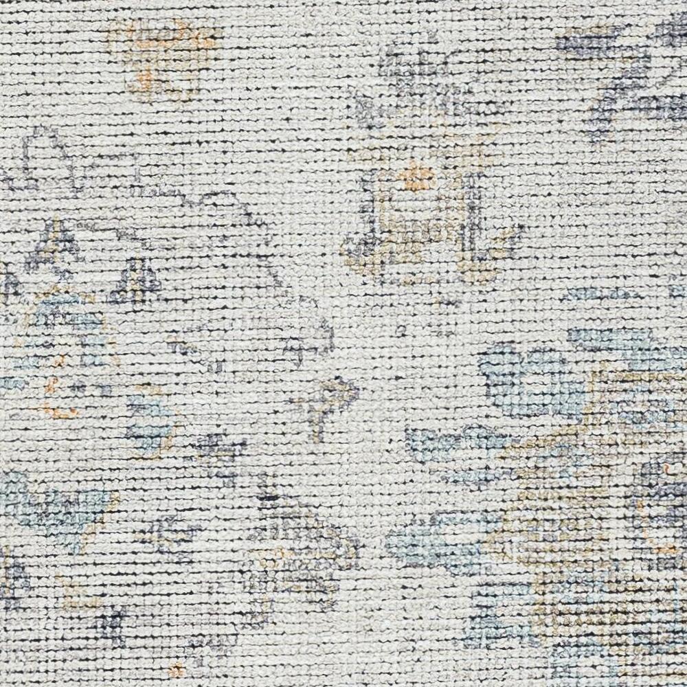 Light Gray Synthetic Hand-Knotted 5' x 7' Area Rug