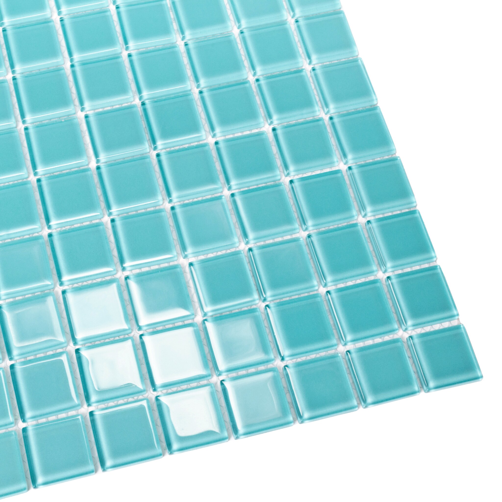 Apollo Tile (Sample) Floor and Wall Tile Turkish Blue 4-in x 4-in Glossy Glass Uniform Squares Mosaic Floor and Wall Tile