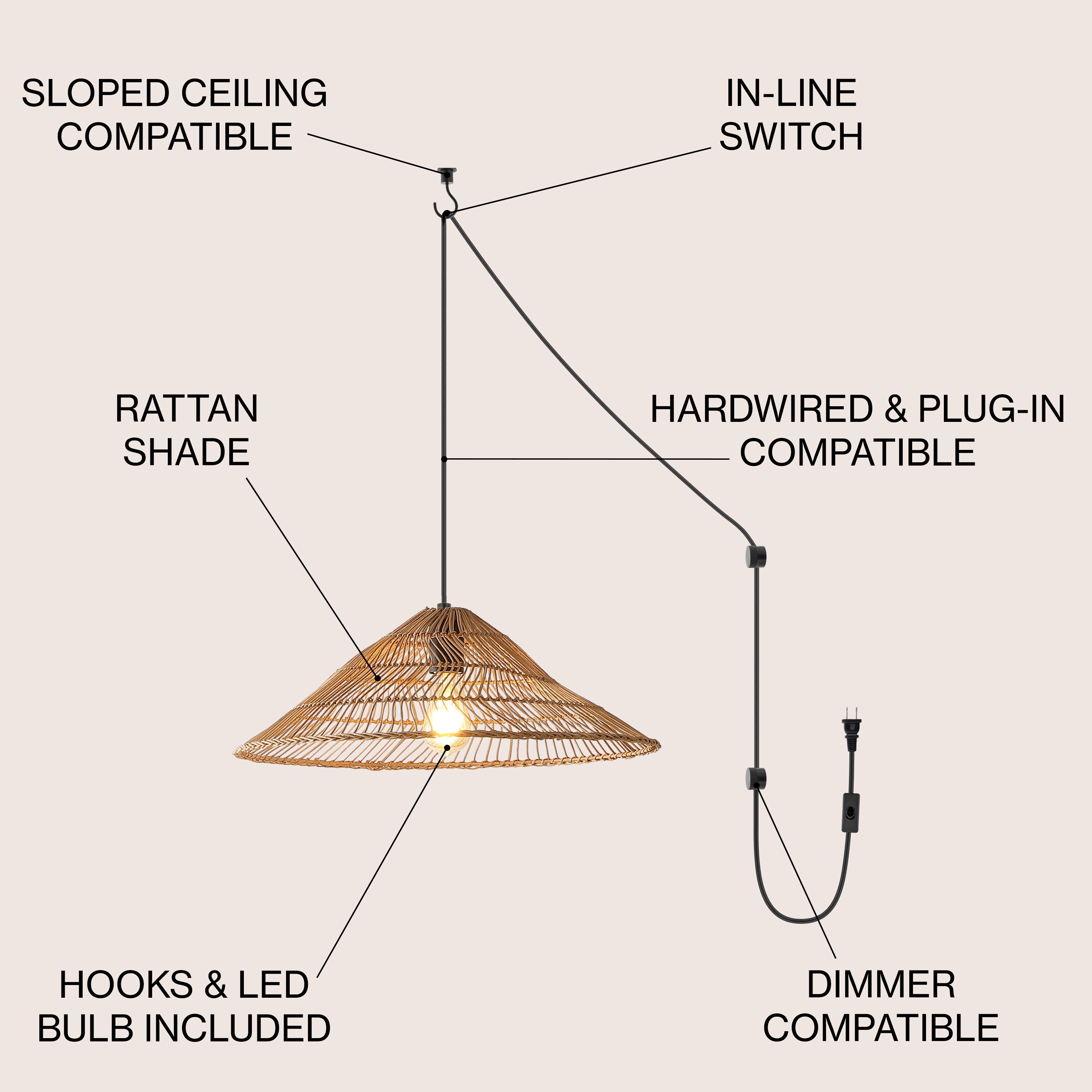 JONATHAN  Y JYL1407A Pendant-Lights - View #3