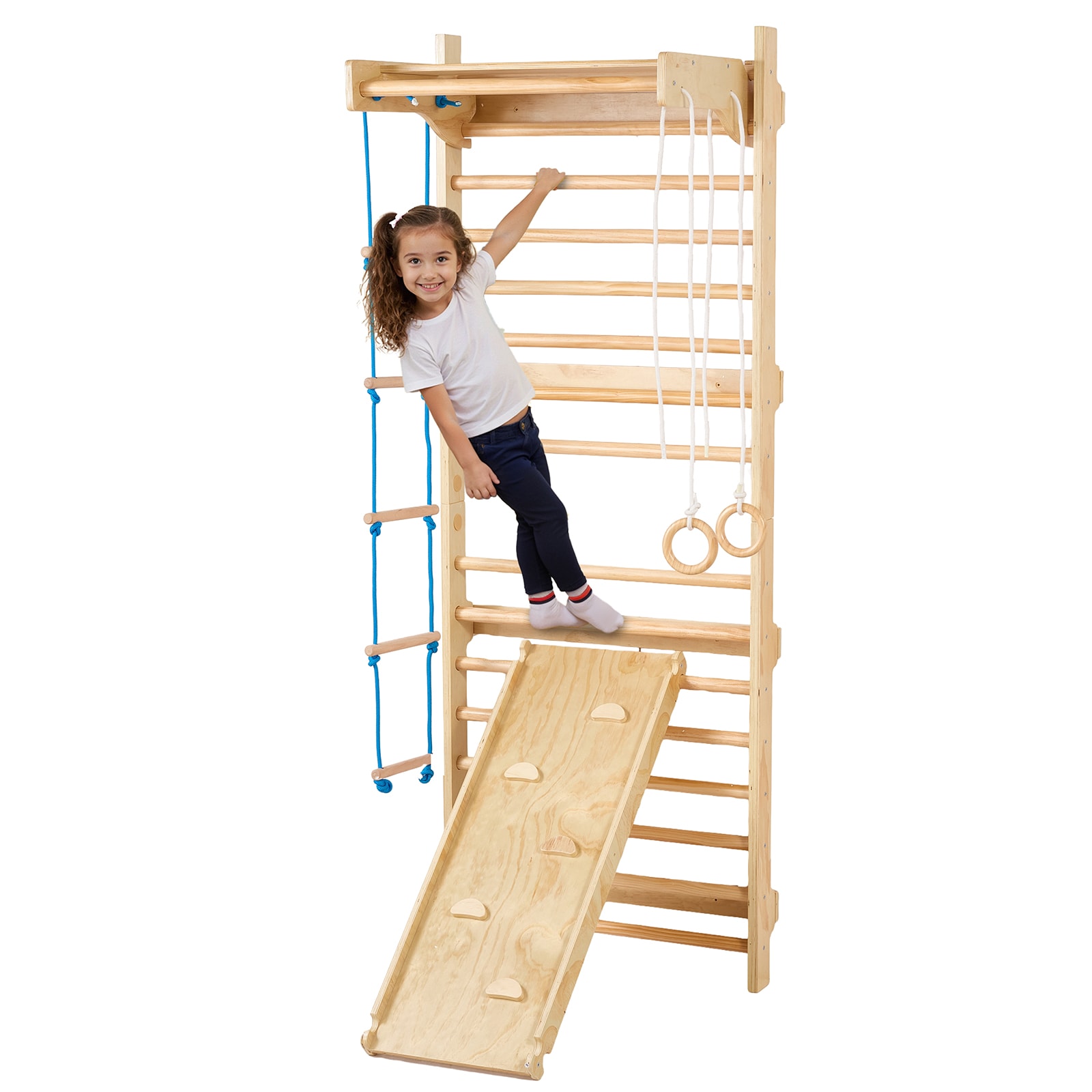 SVOPES SVOPESPPGSM1510394V0 10Level Wooden Indoor Ladder Wall Wood Commercial/Residential Climbing Wall