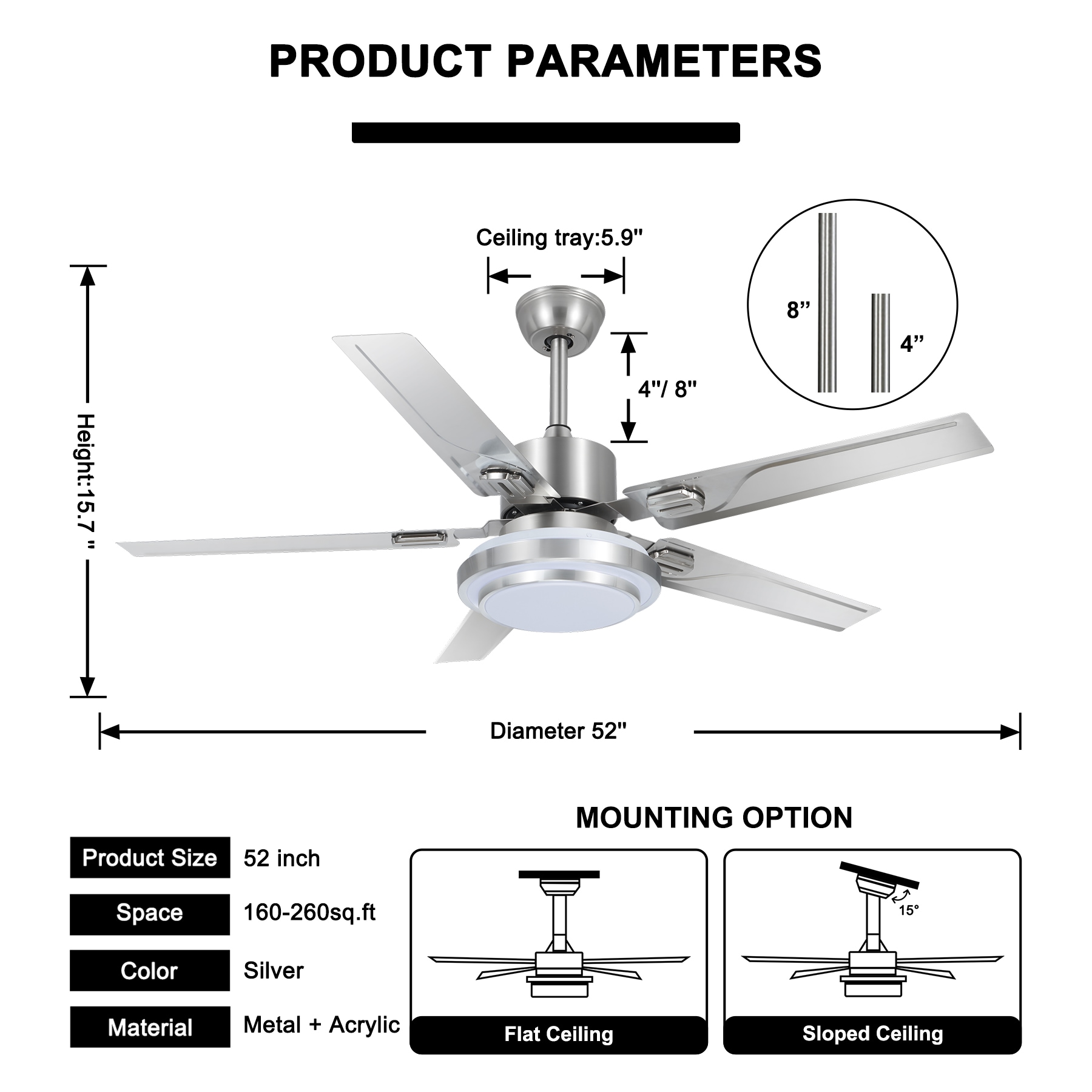 EFPERFECT MPN2-DS-LN126 Ceiling-Fans - View #8