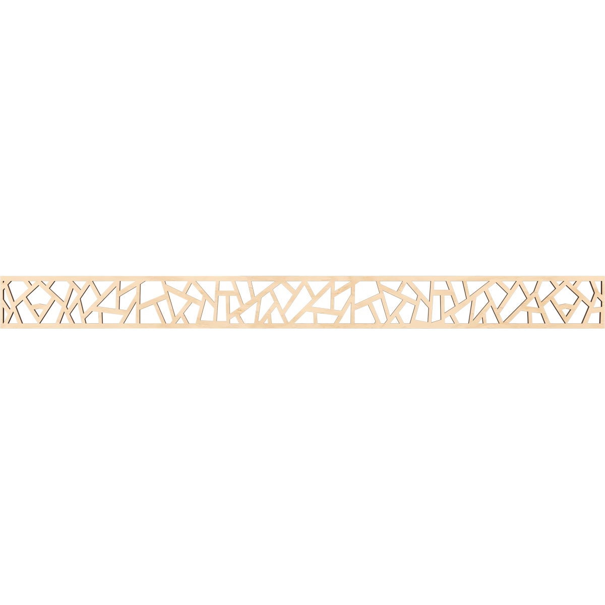 Ekena Millwork MLDA04X46HSBBI Harrisburg Fretwork Flat Trim 4-in x 3.87-ft Birch Brown Unfinished 2156002 Pierced Wall Panel Moulding