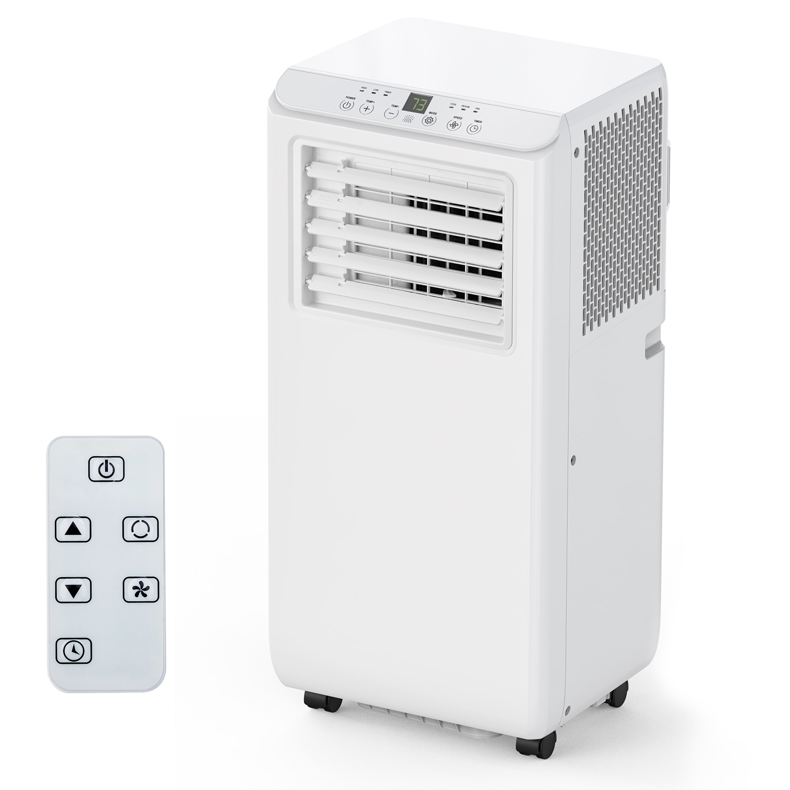 Idealhouse 10000 BTU Portable Air Conditioner 3 In 1 AC Unit for Rooms Up to 450 Sq Ft with Dehumidifier Fan Remote Control LED Display and Window Vent Kit White