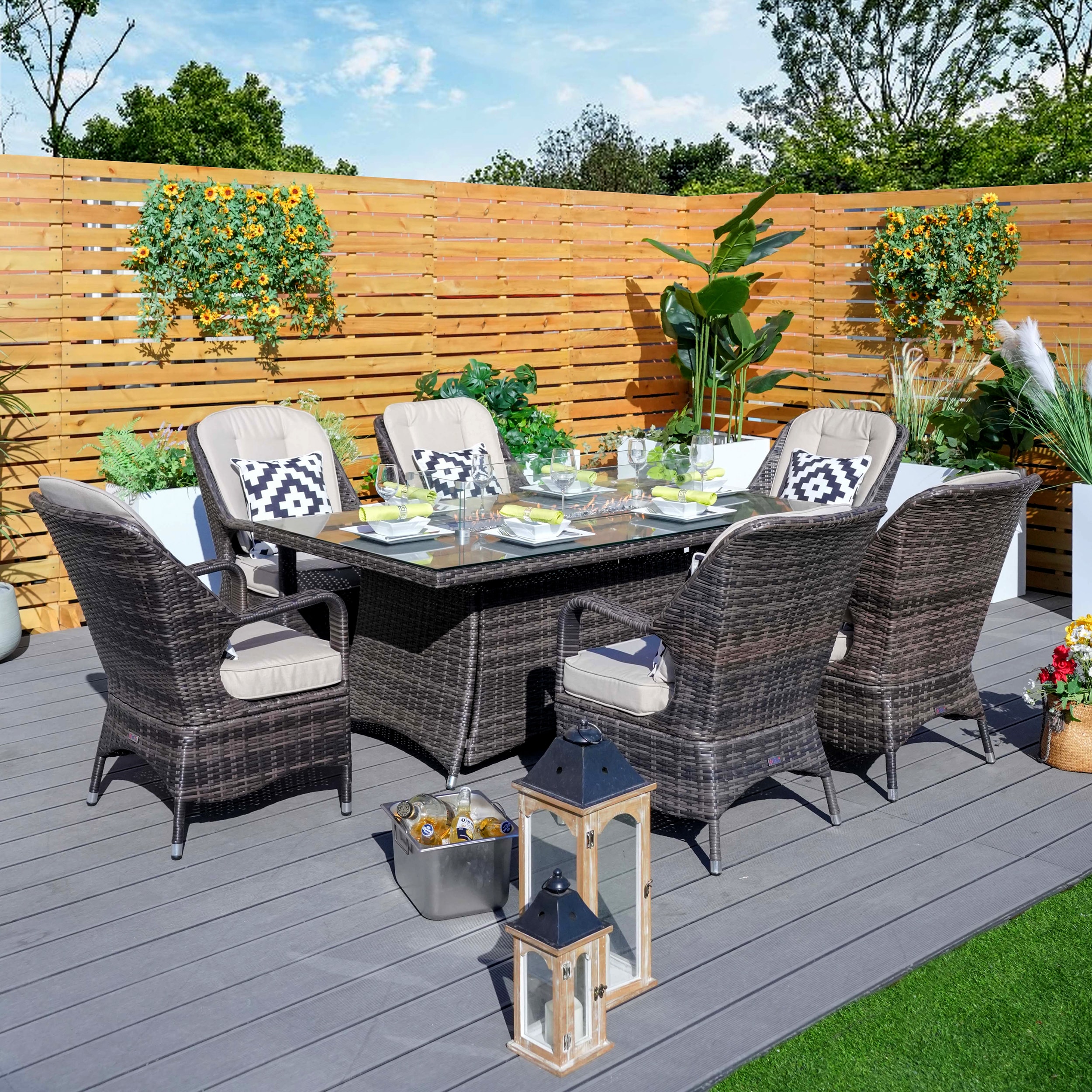 Moda Furnishings MOG-1106R-BROWN Patio-Dining-Sets - View #3