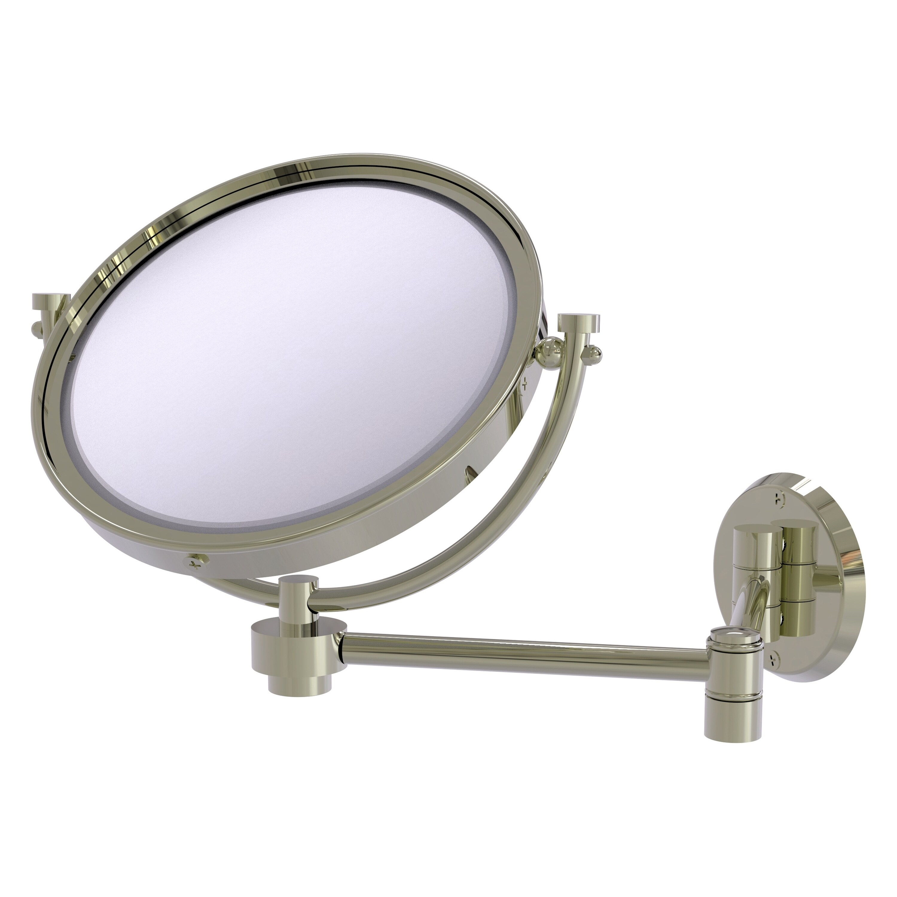 Allied Brass 8-in x 10-in Polished Nickel Double-Sided Magnifying Wall-Mounted Vanity Mirror