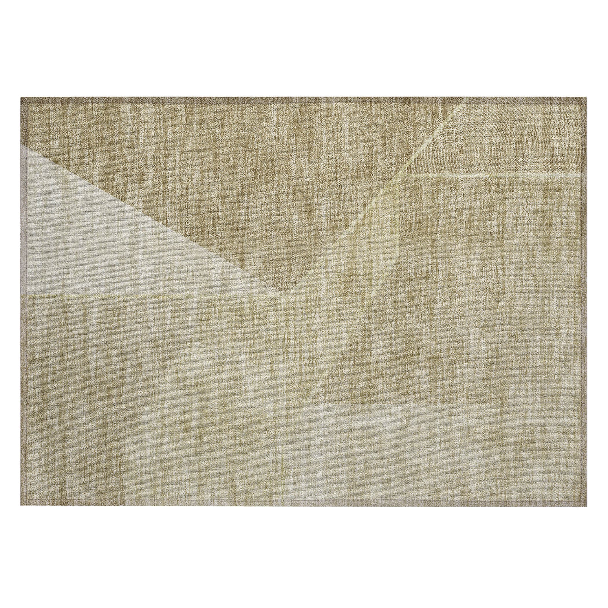 Beige Flat Woven Synthetic Rectangular Washable Area Rug