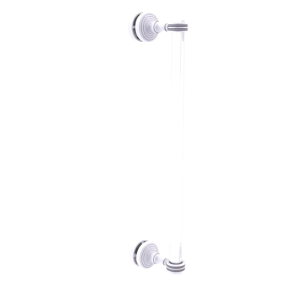Allied Brass PG-407D-18SM-WHM White 18-Inches Hinged shower door Handle