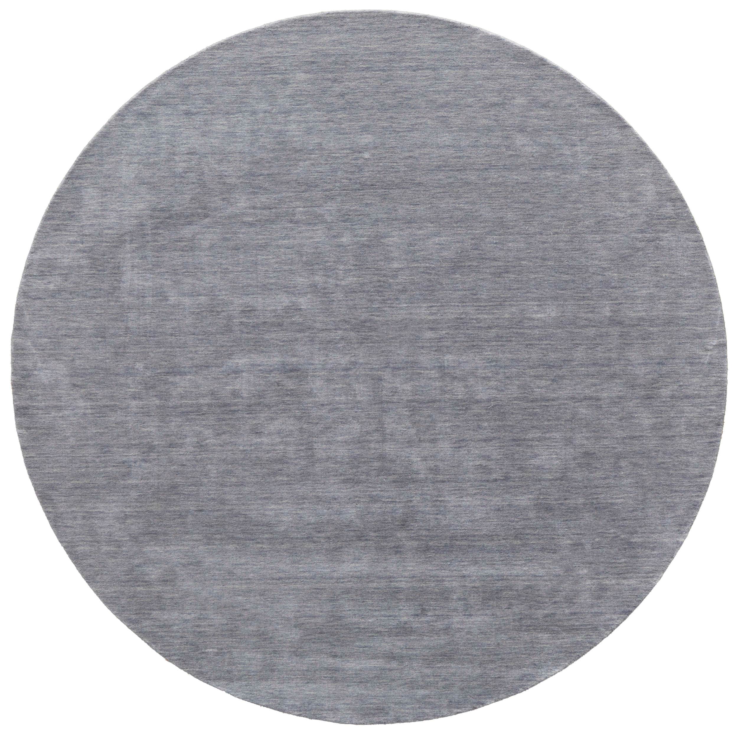 Room Envy 579R8049SMK000N95 Celano 10 x 10 (ft) Loomed Wool Dusty Blue/Warm Gray Round Indoor Solid Mid-Century Modern Area rug