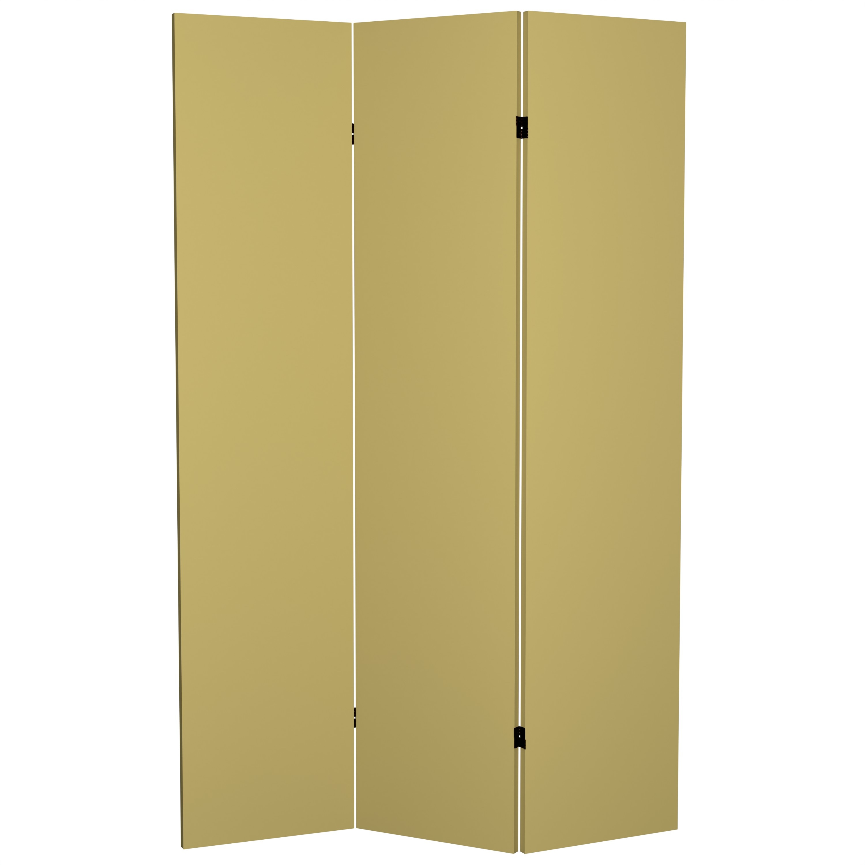 Oriental Furniture CAN-COL-KHAK 3 -Panel Printed Fabric Folding Contemporary/Modern Style Room Divider