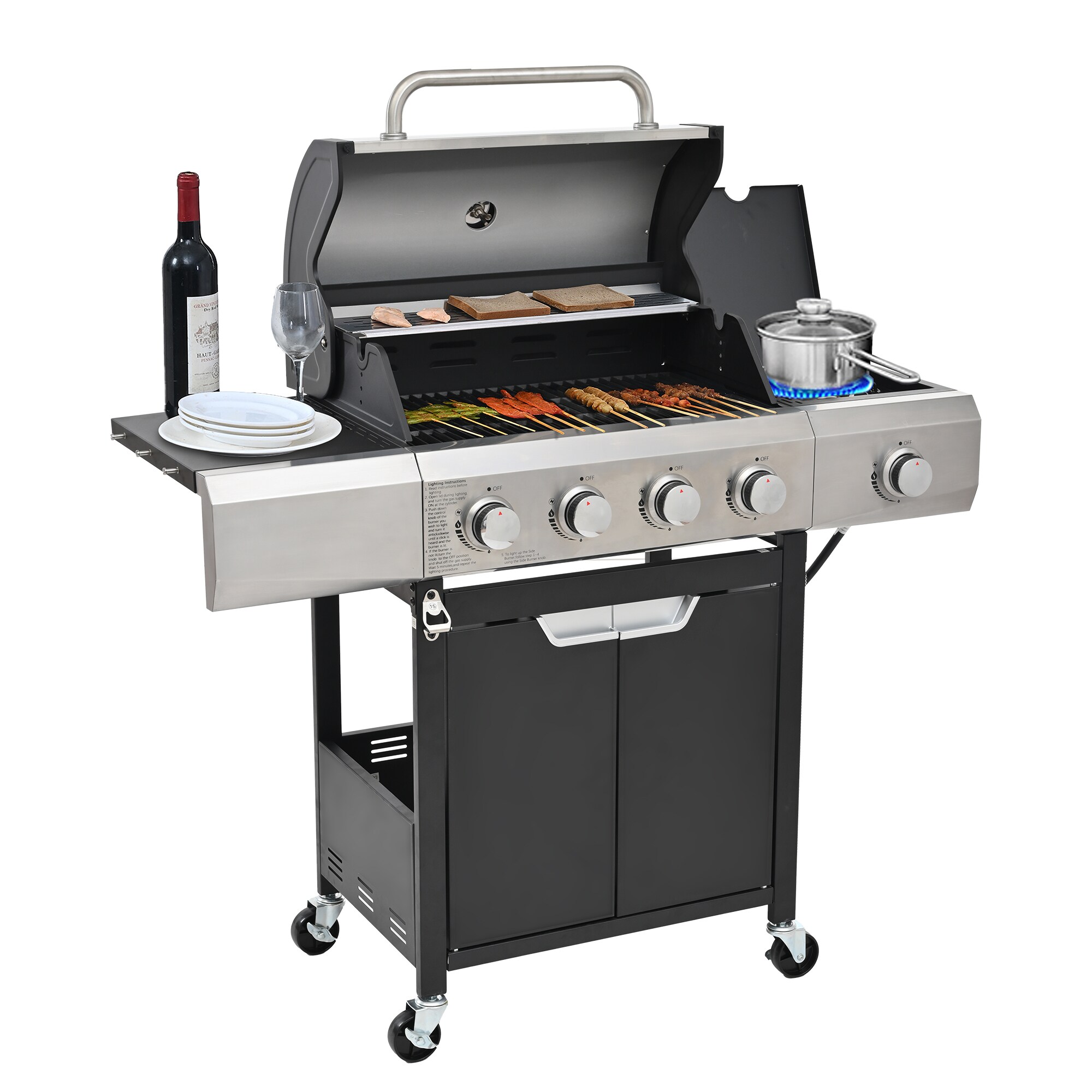 Lycvki CP12 Gas-Grill-Cookgrates-Warmracks - View #2