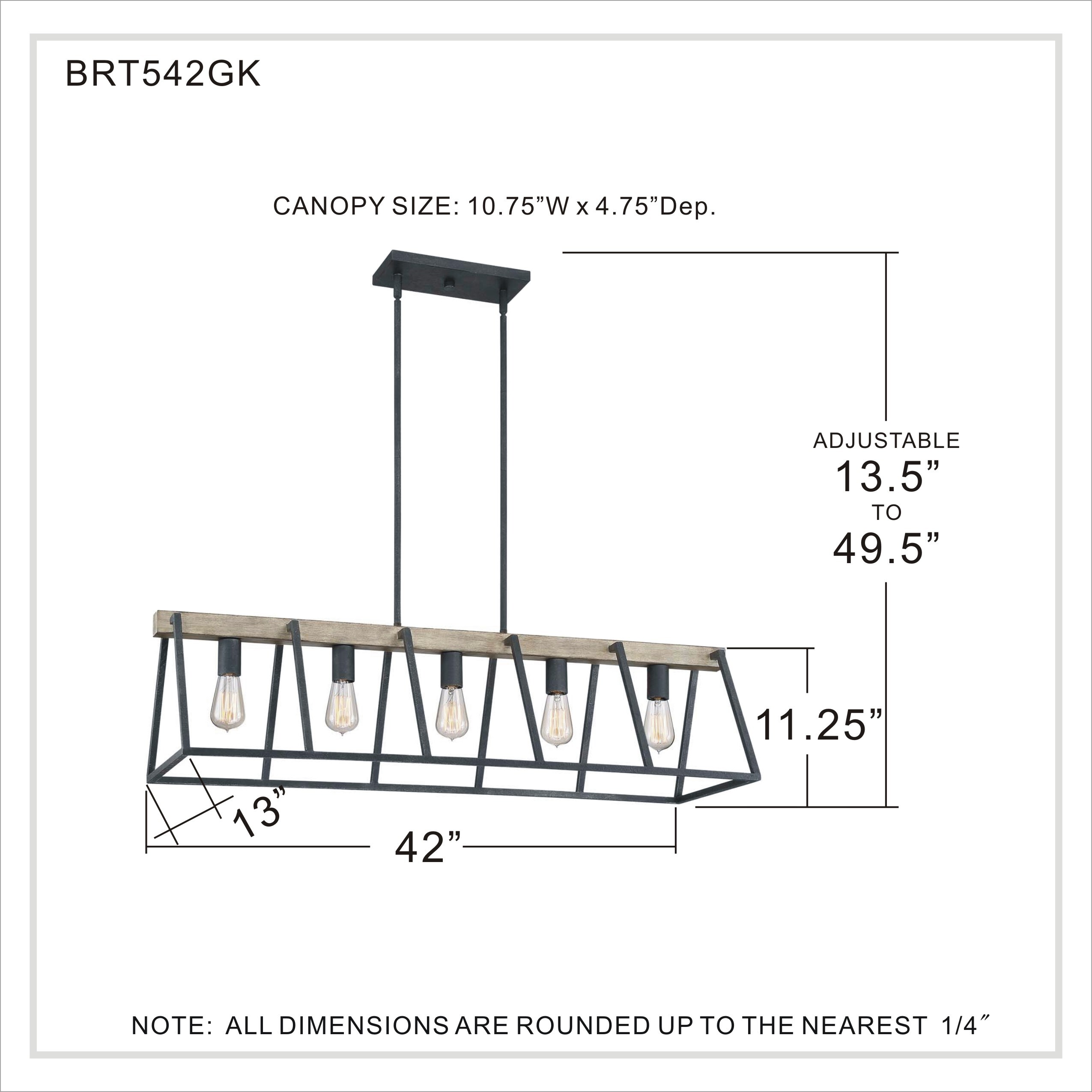 Quoizel Brockton 5-Light Black Farmhouse Damp Rated Chandelier in the ...