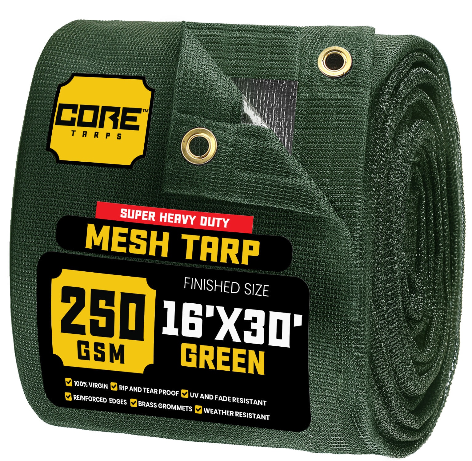 Core Tarps CT-803-16X30 16-ft x 30-ft Green Commercial Polyethylene 10-Mils Tarp