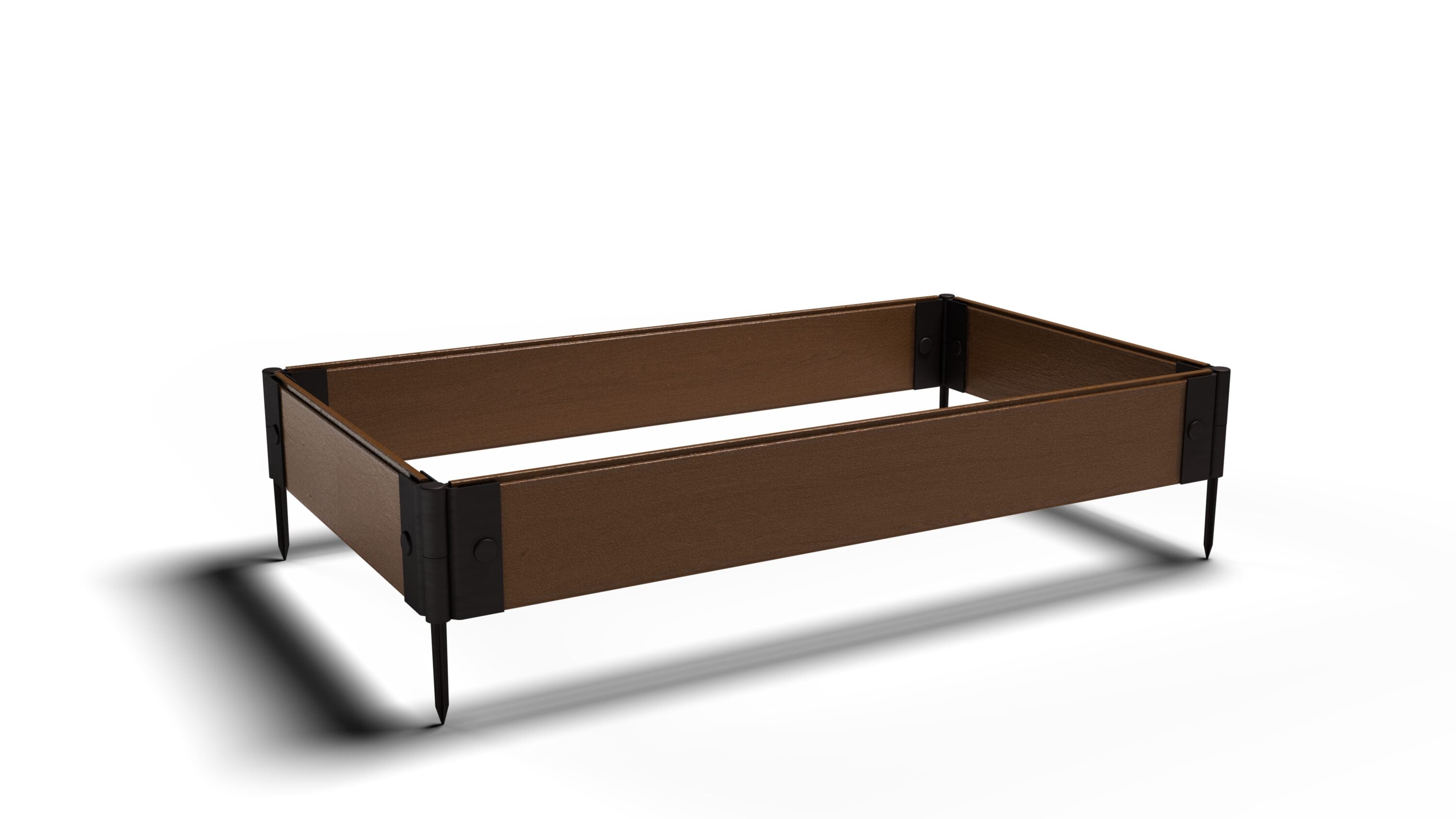 Natures Composites 100134WE42000 Rectangle 6.25-Inches W Extra Large Brown Mixed/Composite Indoor/Outdoor Garden bed with Drainage Holes
