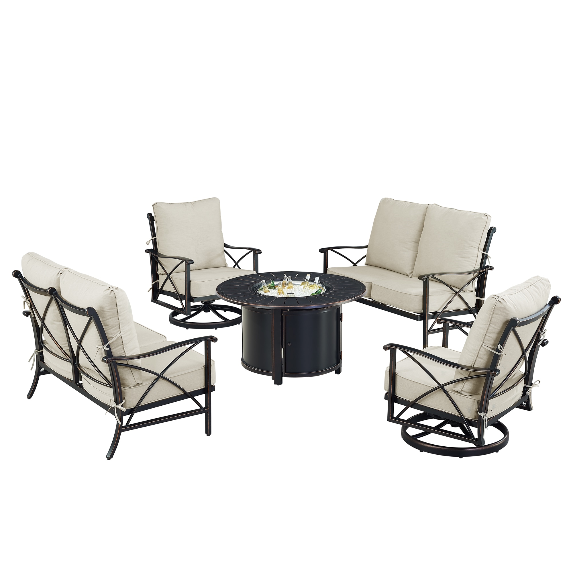 Oakland Living AHRI2LS2CHNOBULGCUIB Patio-Conversation-Sets - View #4