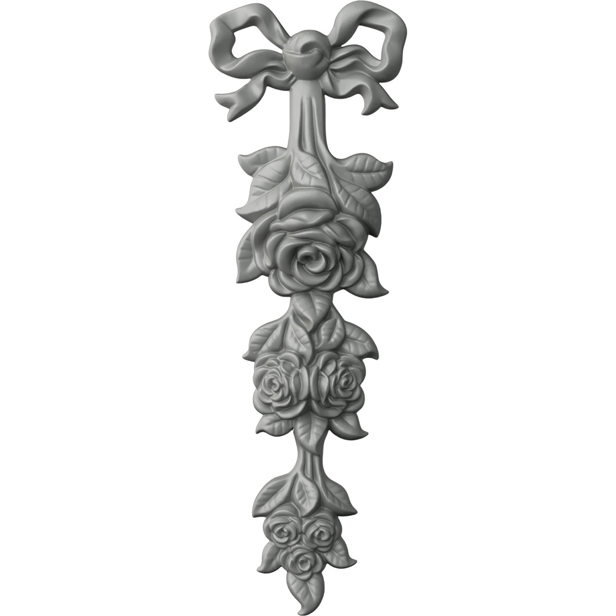 Primed Polyurethane Large Rose Drop Onlay Crown Molding