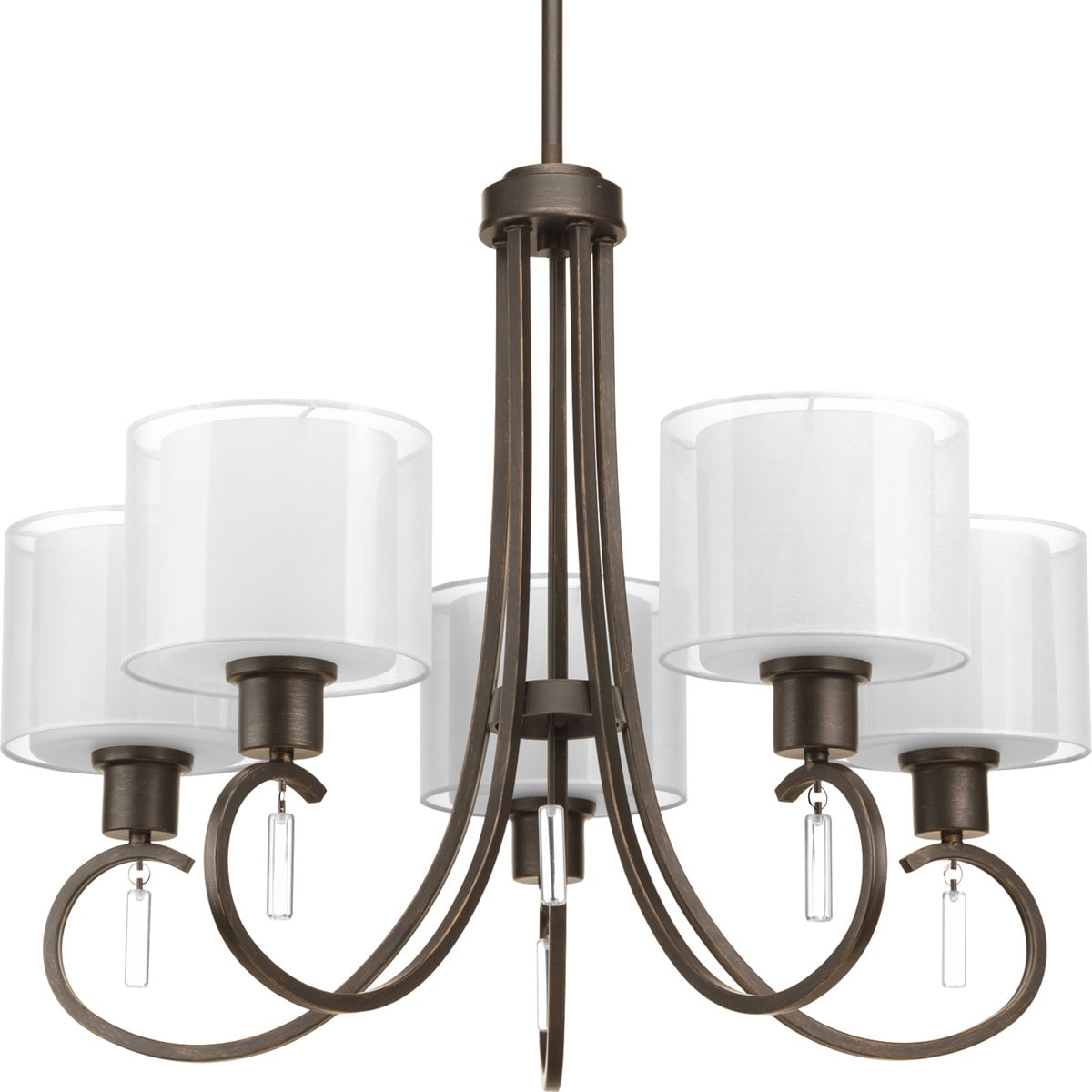 Progress Lighting Invite 4-Light Antique Bronze Transitional Chandelier