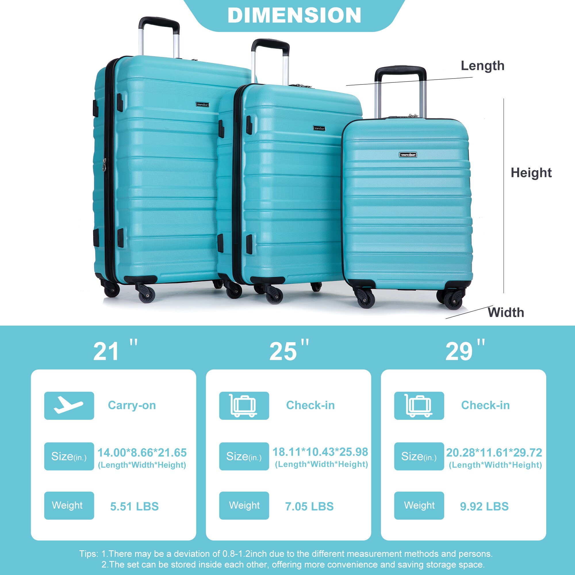 SINOFURN SYD9400023LB Luggage-And-Luggage-Sets - View #8
