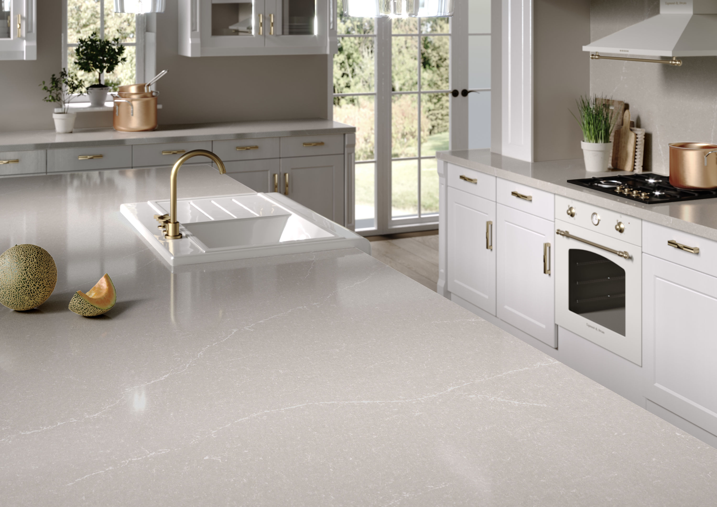 Silestone 4 In. x 6 In. Eternal Desert Silver Quartz Gray Kitchen ...