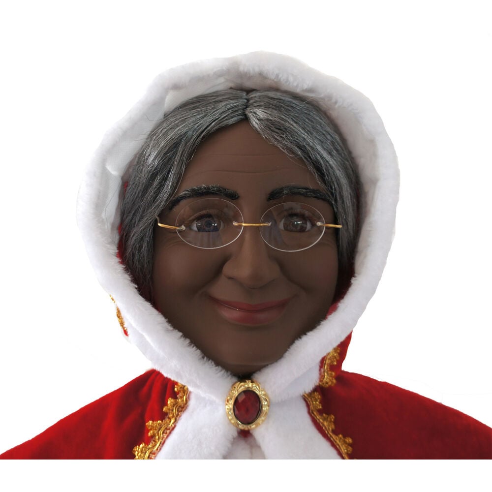 58-Inch Red and White Resin Dancing Mrs. Claus Figurine